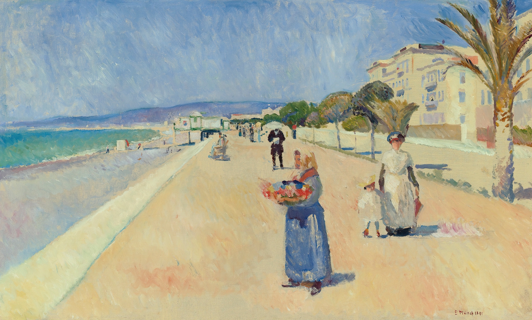 Morgen På Promenade Des Anglais (Morning On The Promenade Des Anglais), by Edvard Munch, public domain