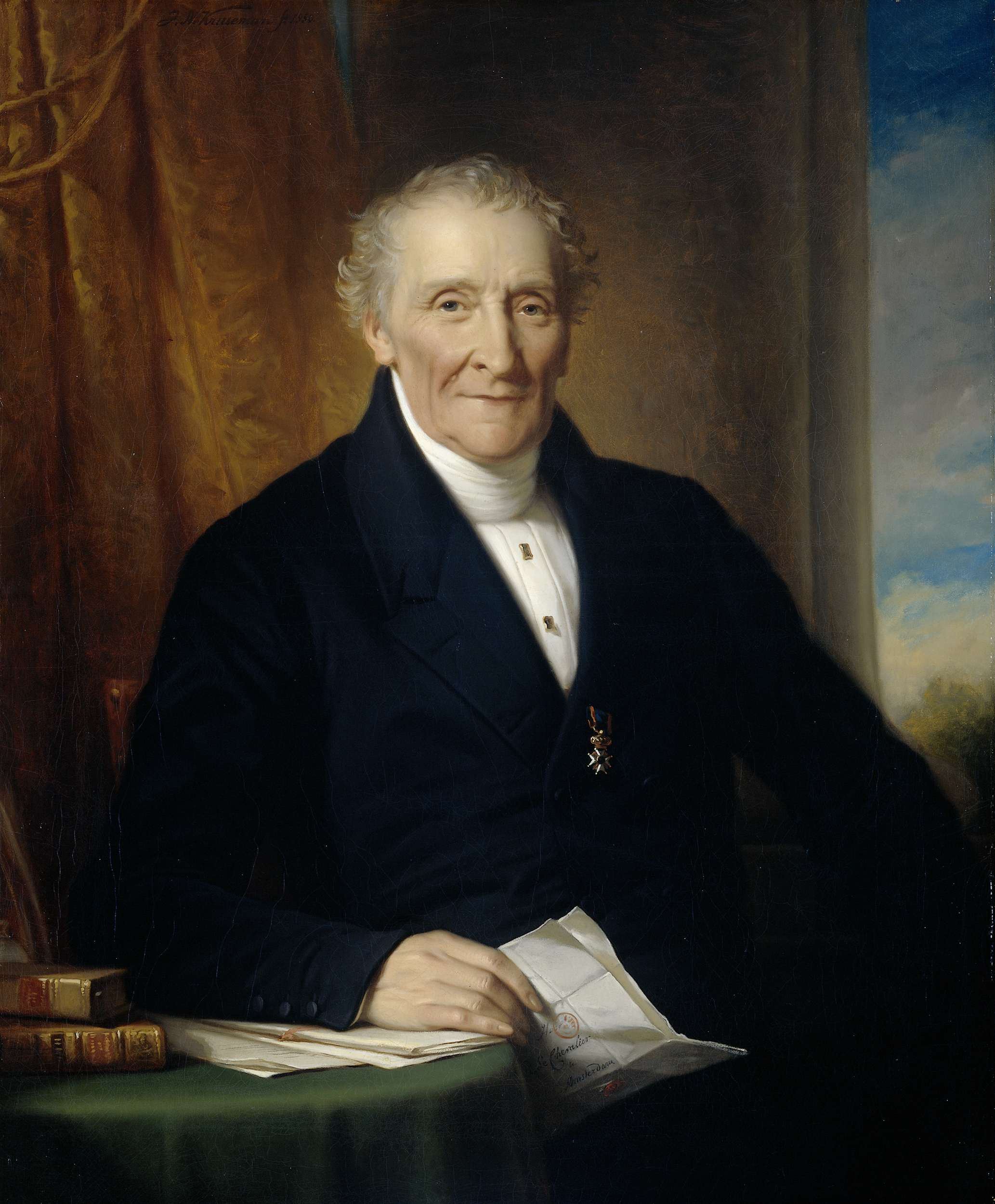 Portrait of Rodolphe le Chevalier, oil on canvas by Jan Adam Kruseman