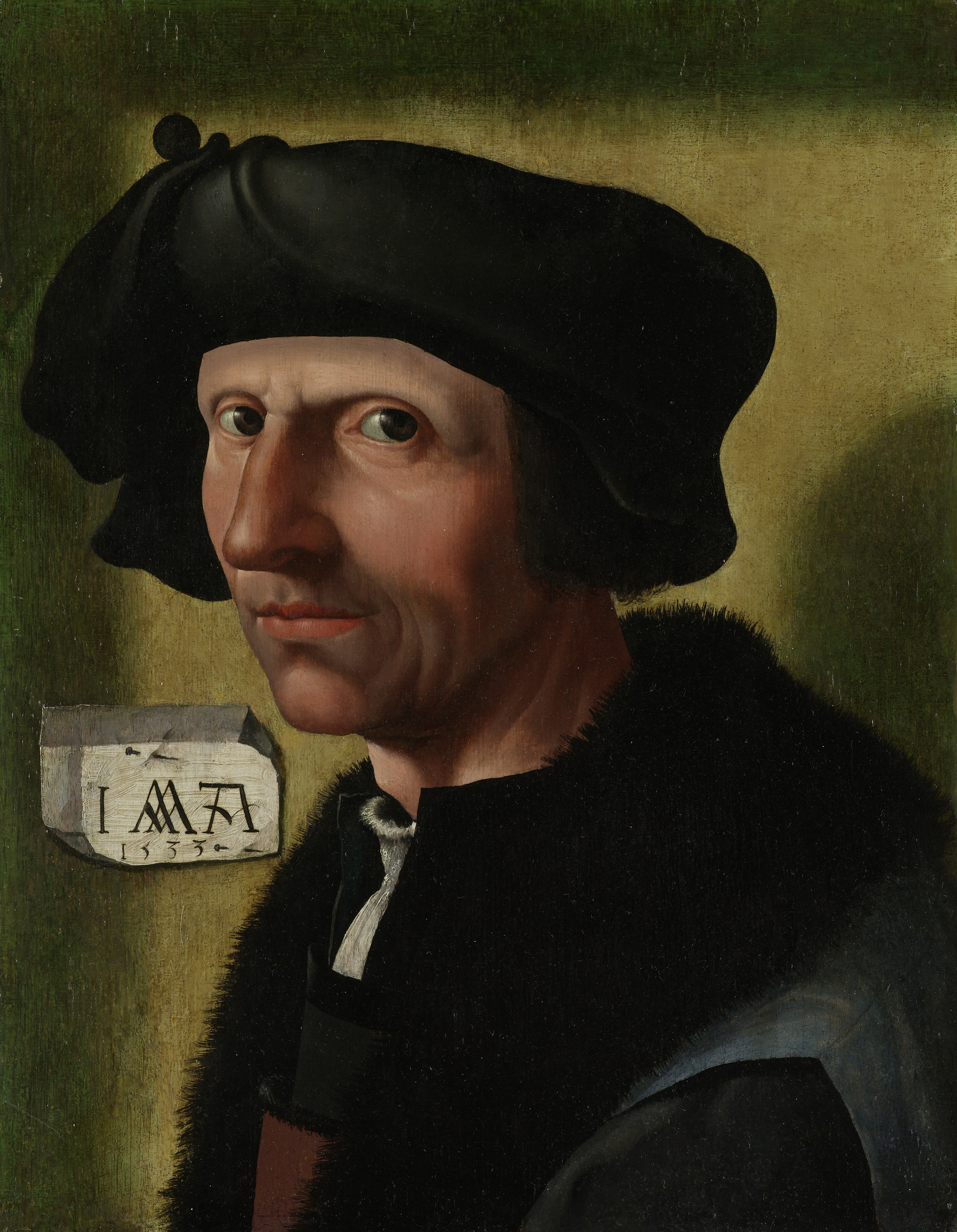Portrait of Jacob Cornelisz van Oostsanen, oil on panel by Jacob Cornelisz van Oostsanen