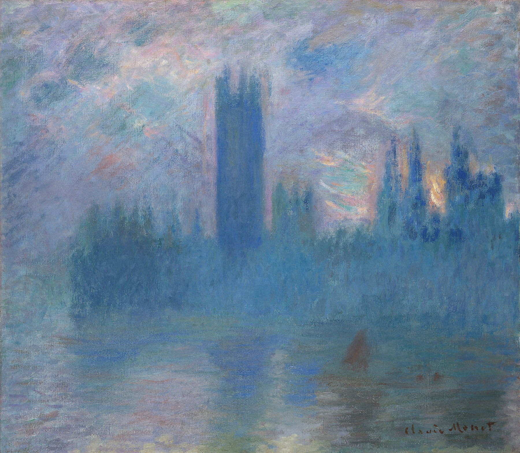 Houses of Parliament, London, by Claude Monet, public domain