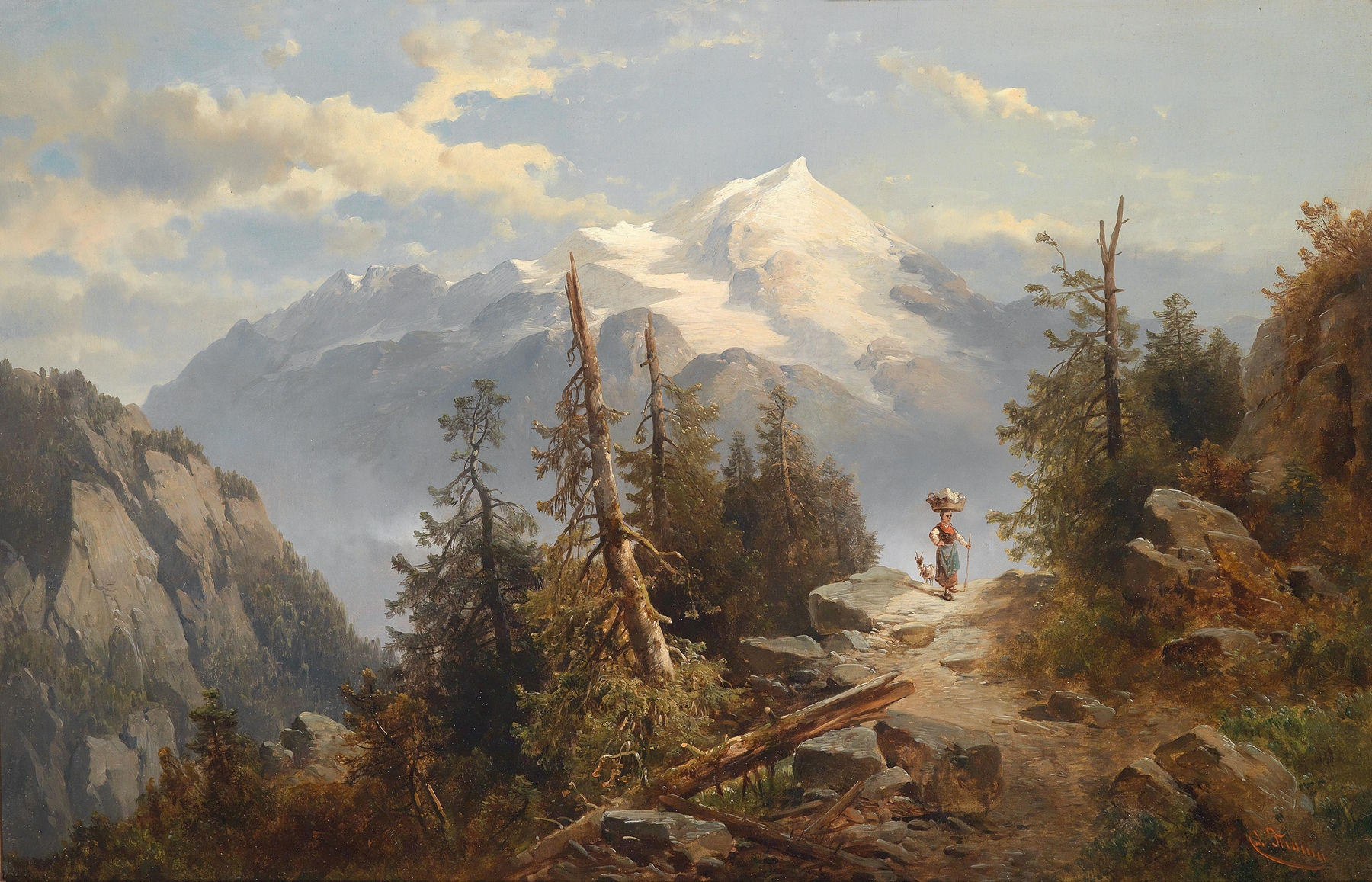 Alpenlandschaft, by Josef Thoma, public domain