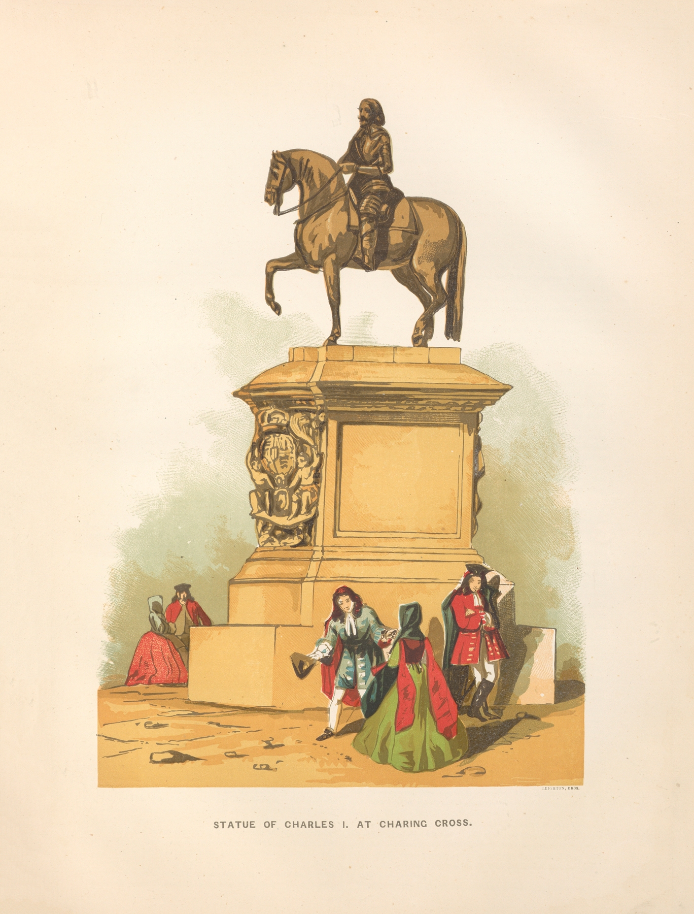 Statue of Charles I. at Charing Cross, by Charles Knight, public domain