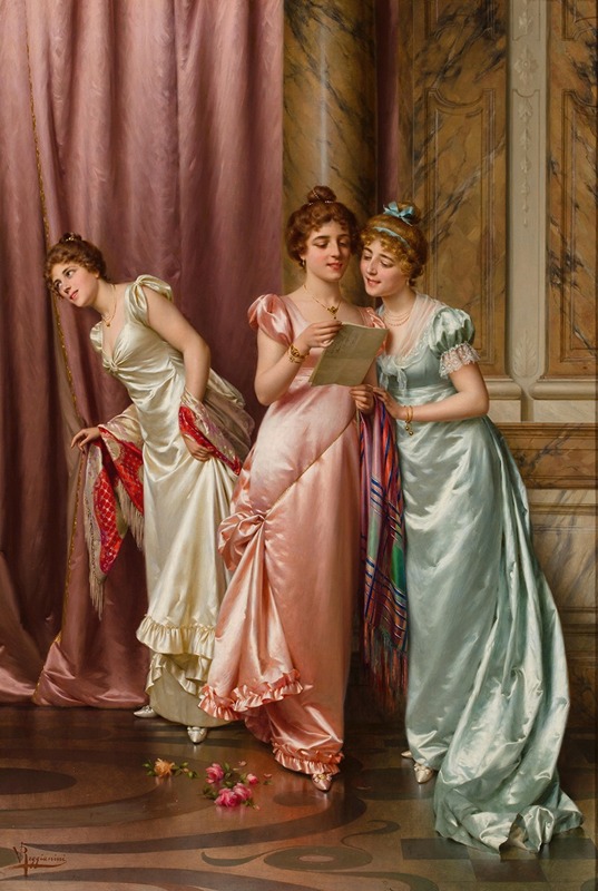 A woman in a domestic setting receives an illicit letter.