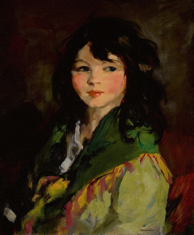 A portrait of a woman by Robert Henri, showcasing his realistic style.