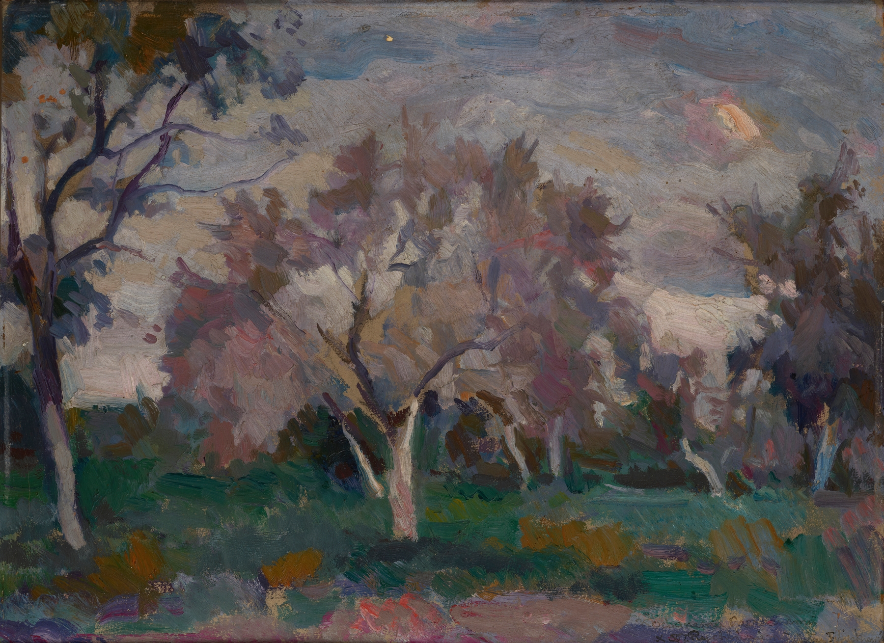 Landscape oil painting by Stefan Filipkiewicz featuring soft hues and emotional depth.