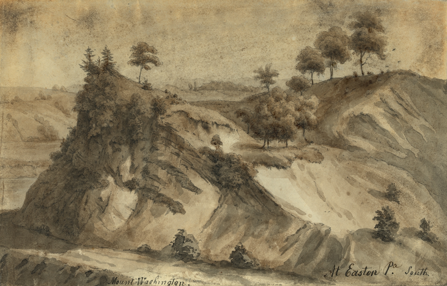 Landscape of Mount Washington by Augustus Köllner, 1844, oil painting