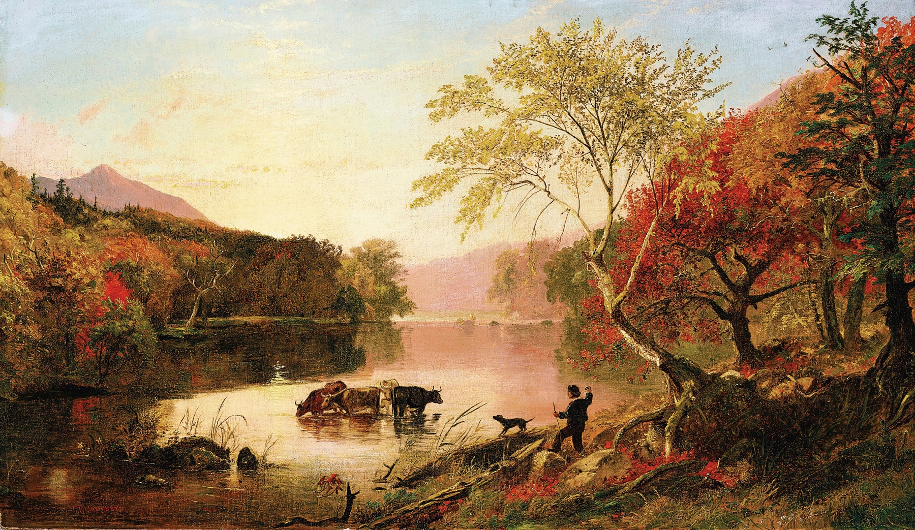 Autumn on the Hudson River, by Jasper Francis Cropsey, public domain