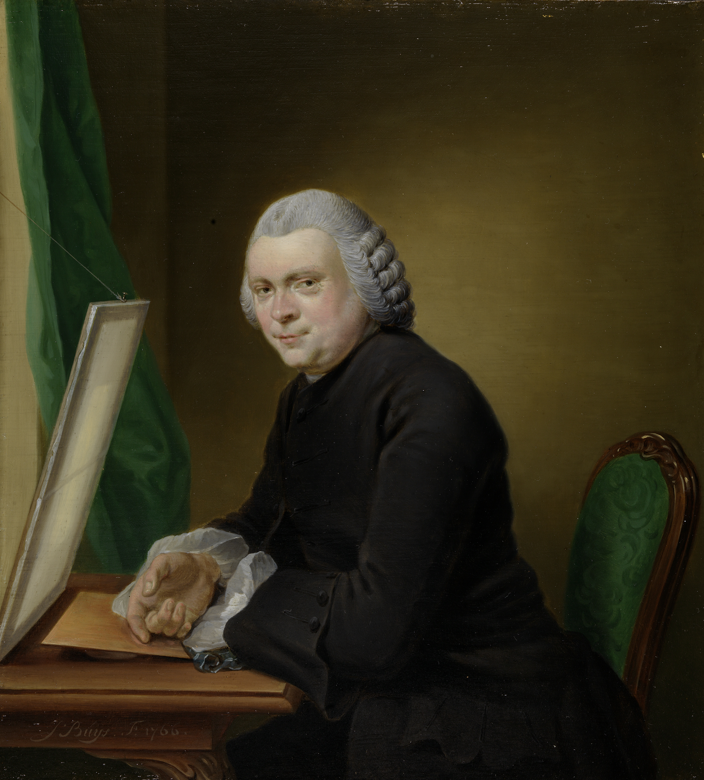 Portrait of Cornelis Ploos van Amstel, oil on panel by Jacobus Buys