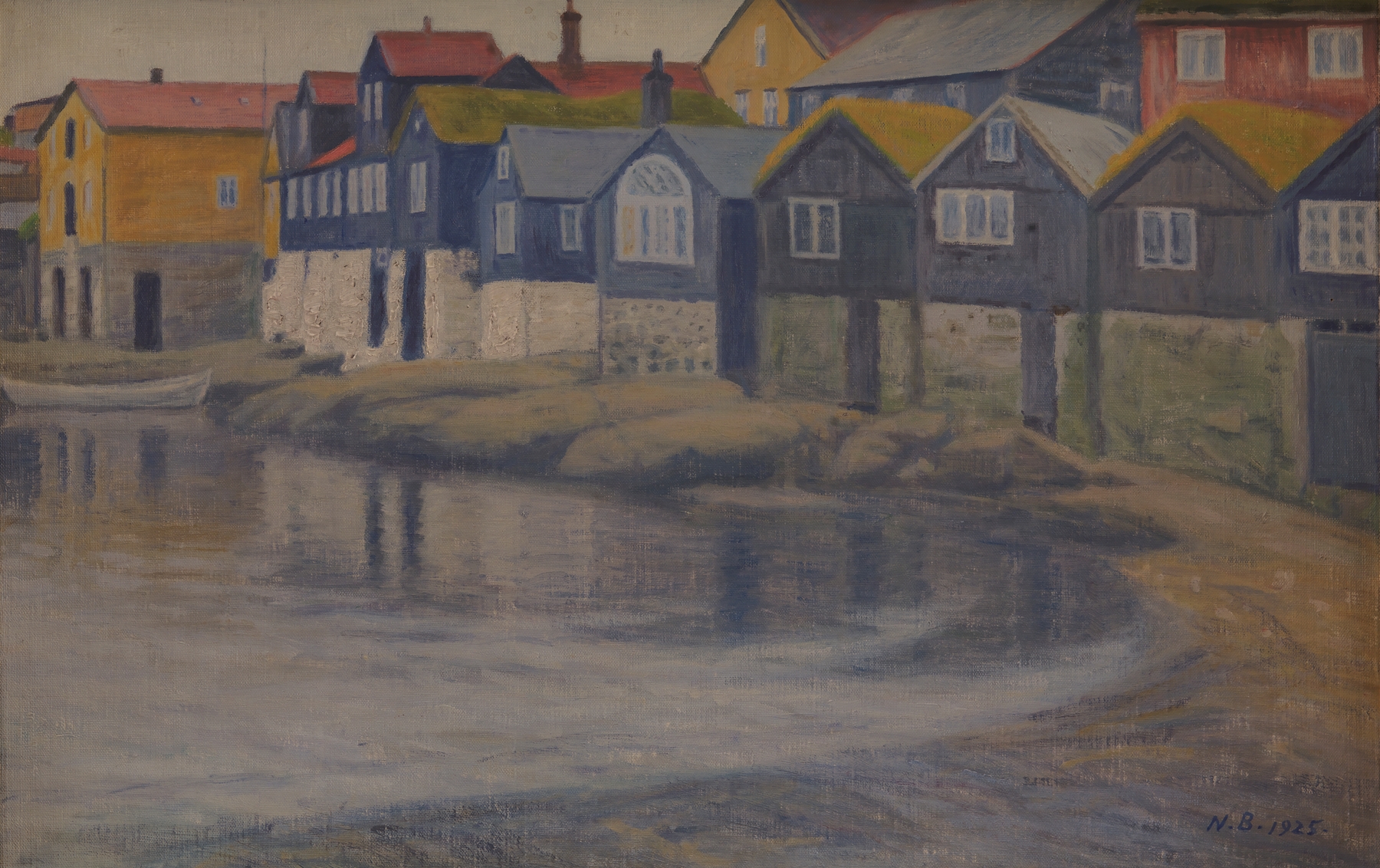 Old houses in Tórshavn by Niels Bjerre, medium unknown
