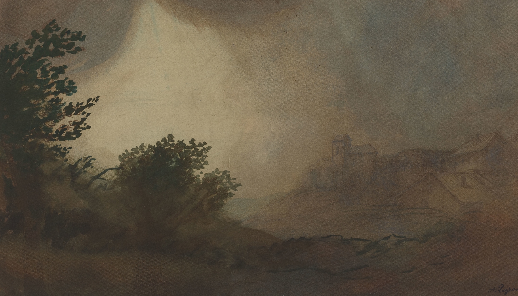Storm, by Alphonse Legros, public domain