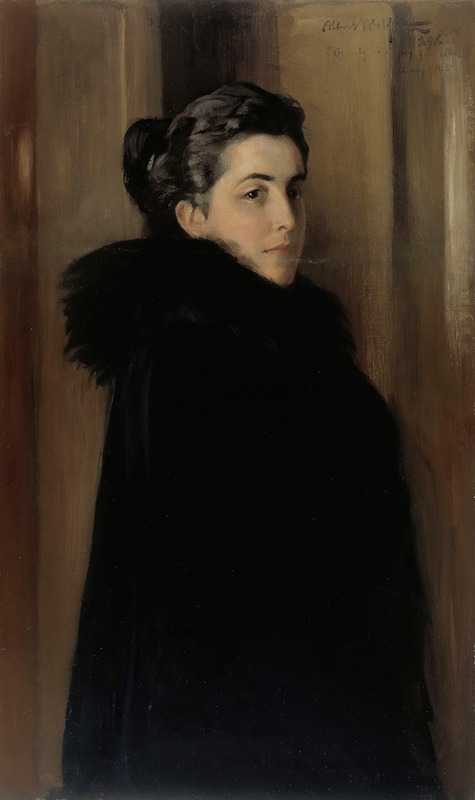 Portrait of the Artist’s Wife Ellan Edelfelt by Albert Edelfelt.