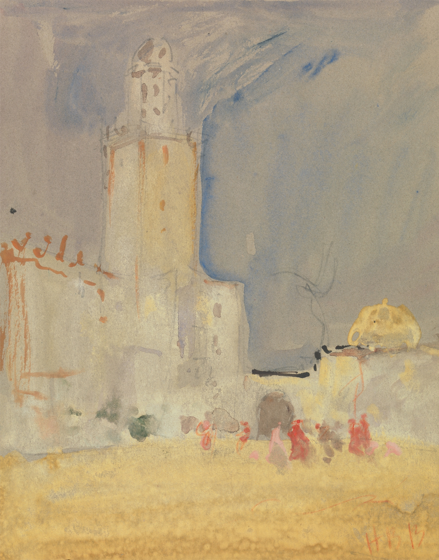 Seville by Hercules Brabazon Brabazon, oil on canvas depicting architecture and sunlight.