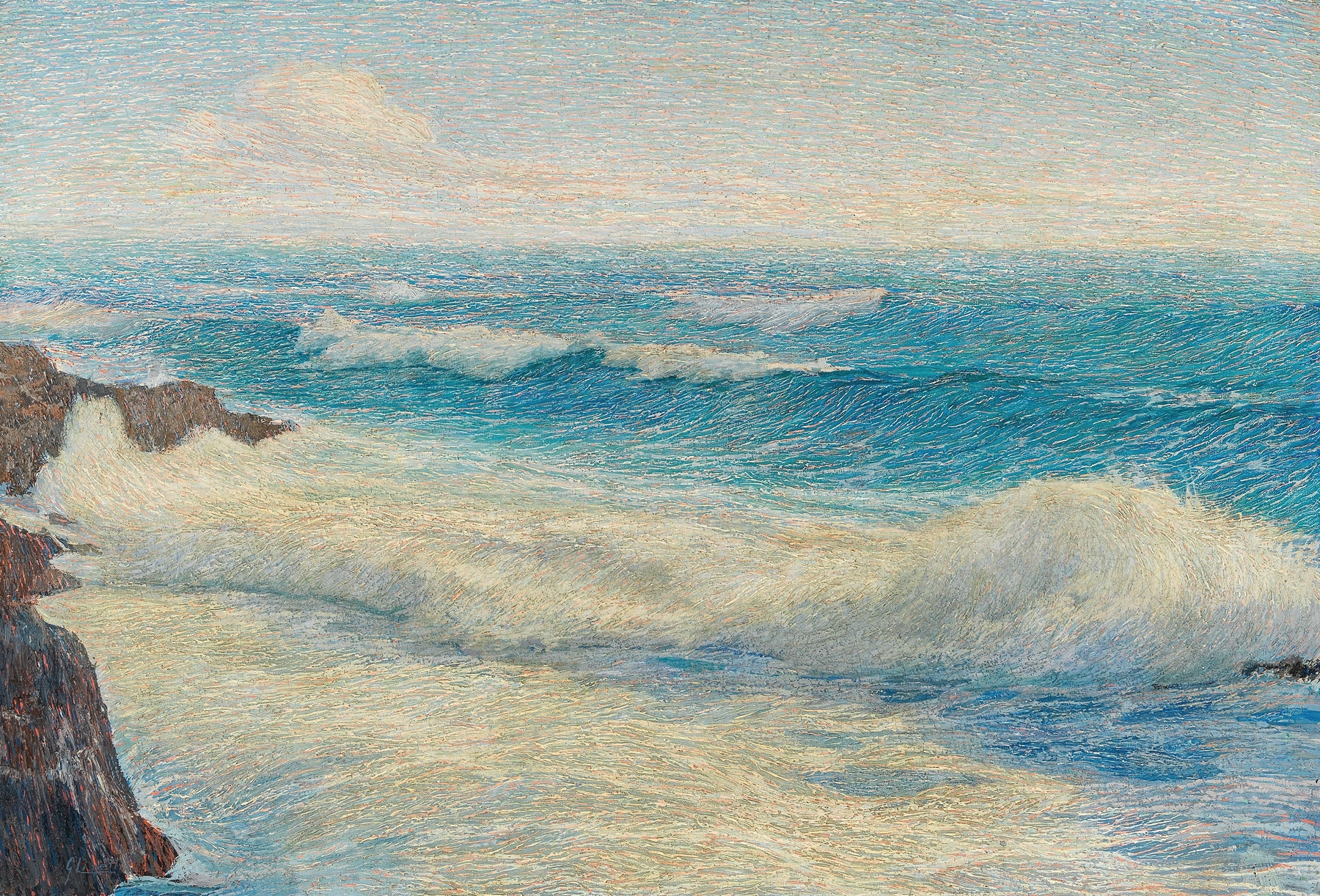 Stürmische Meeresbrandung, by John Gleich, public domain