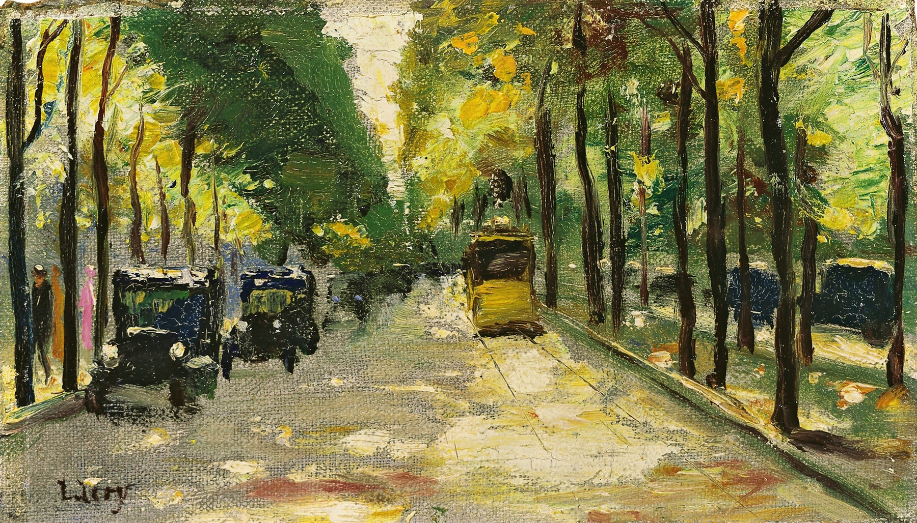 Berliner Straße im Sonnenschein, by Lesser Ury, public domain
