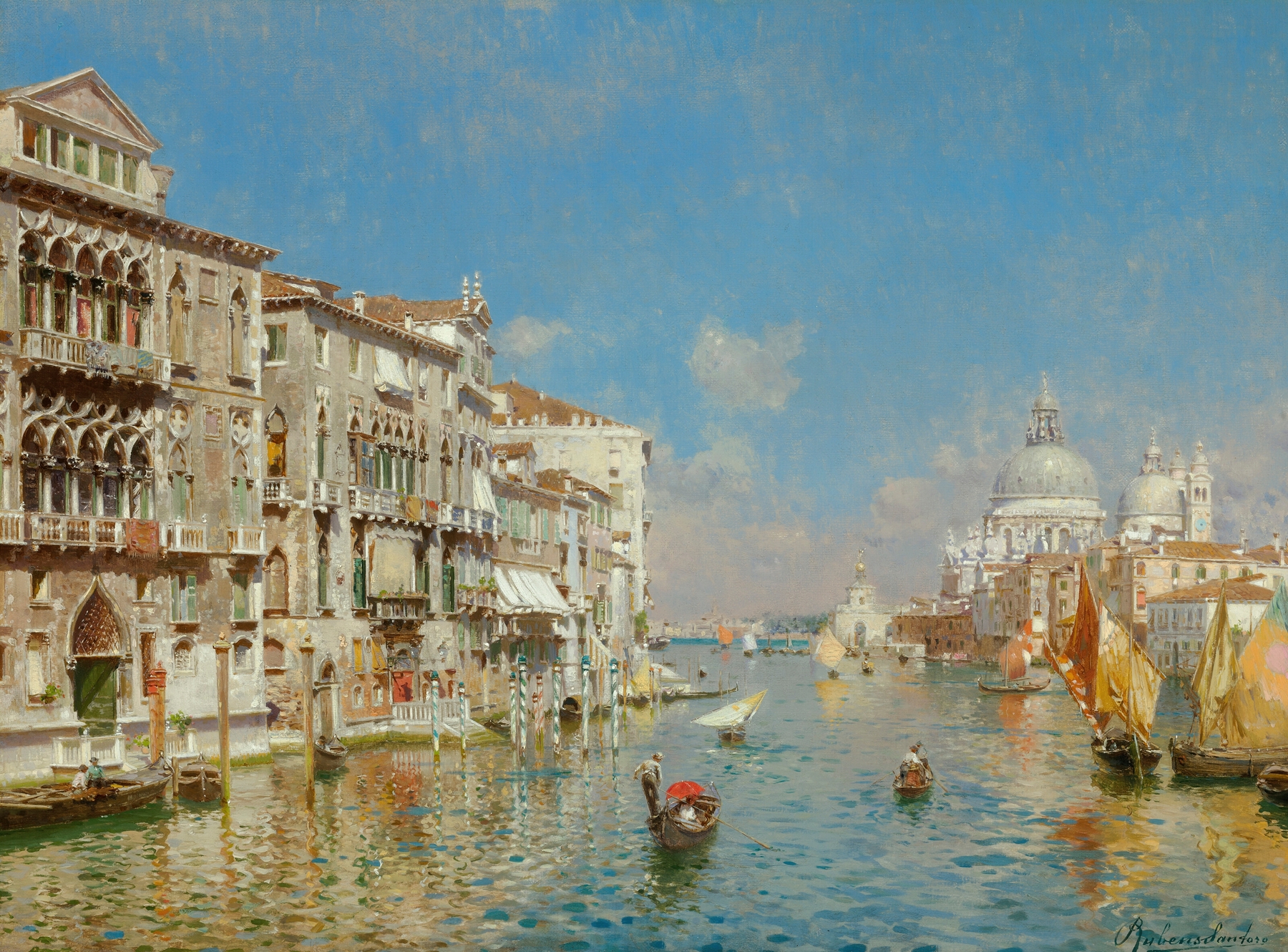 The Grand Canal, Venice, by Rubens Santoro, public domain