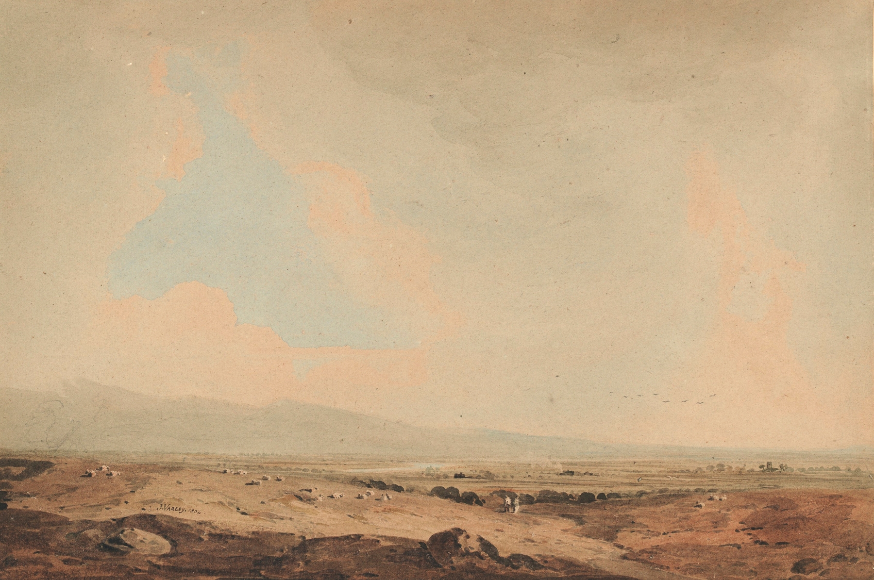 Vale of Clwyd, Wales, by John Varley, public domain