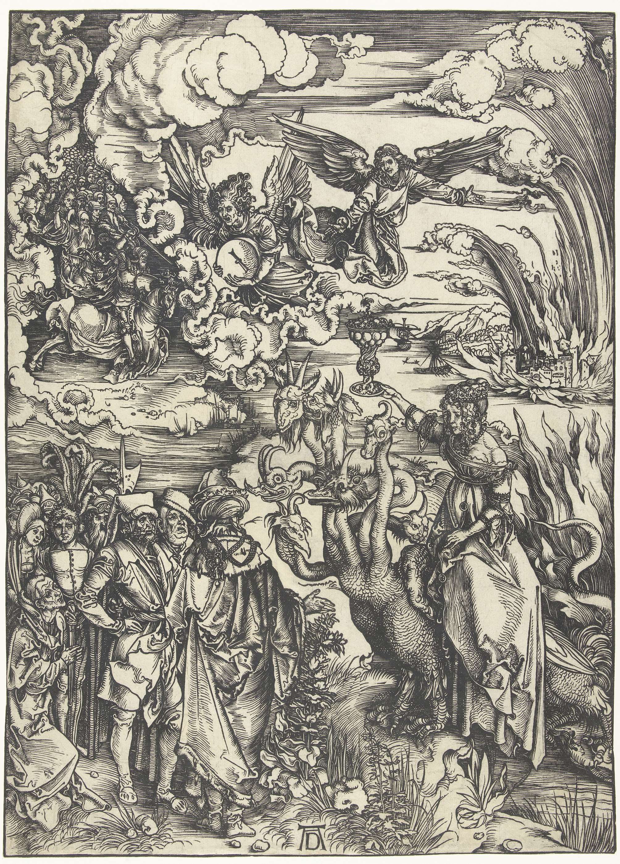 De hoer van Babylon, by Albrecht Dürer, public domain