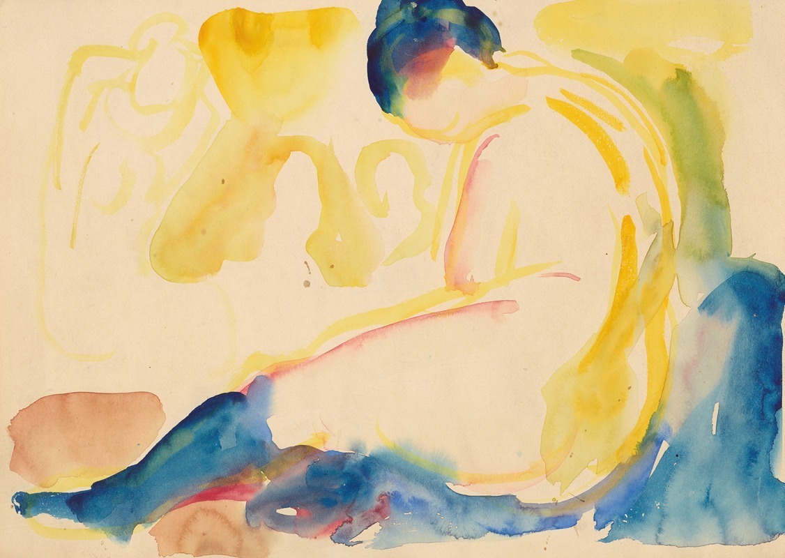 Edvard Munch's 'Seated Female Nude with Blue Stockings' captures a unique portrayal of the female form.