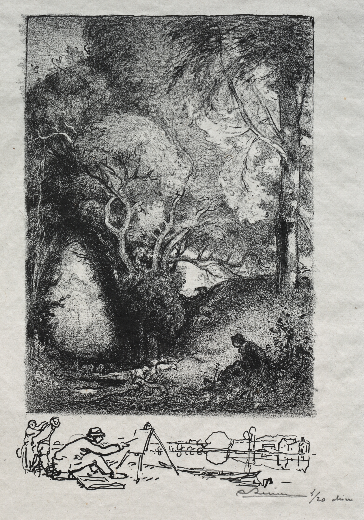La Ravine en juin, by Auguste Louis Lepère, public domain