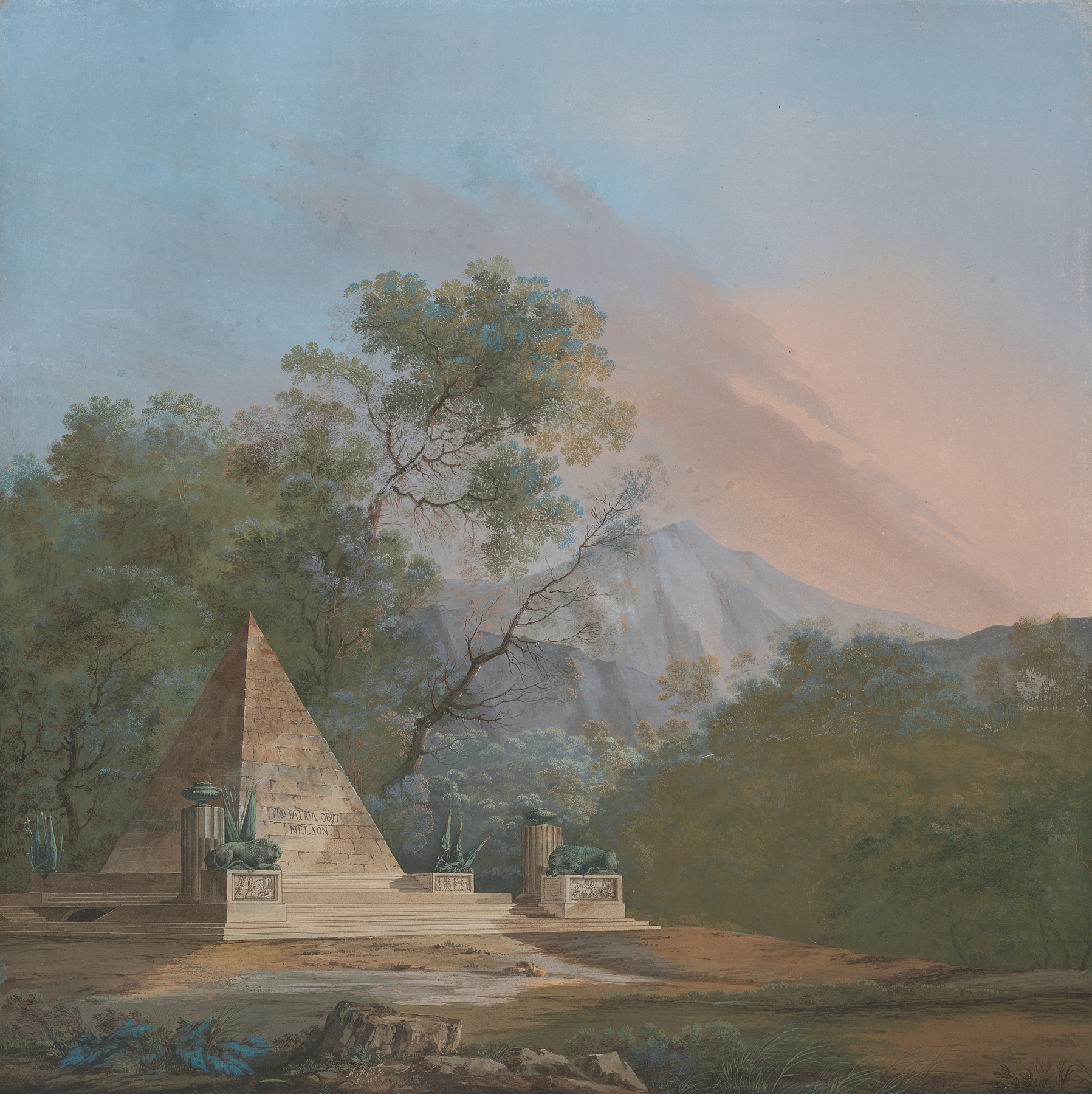 Architectural design for a monument by Agostino Aglio, 1805