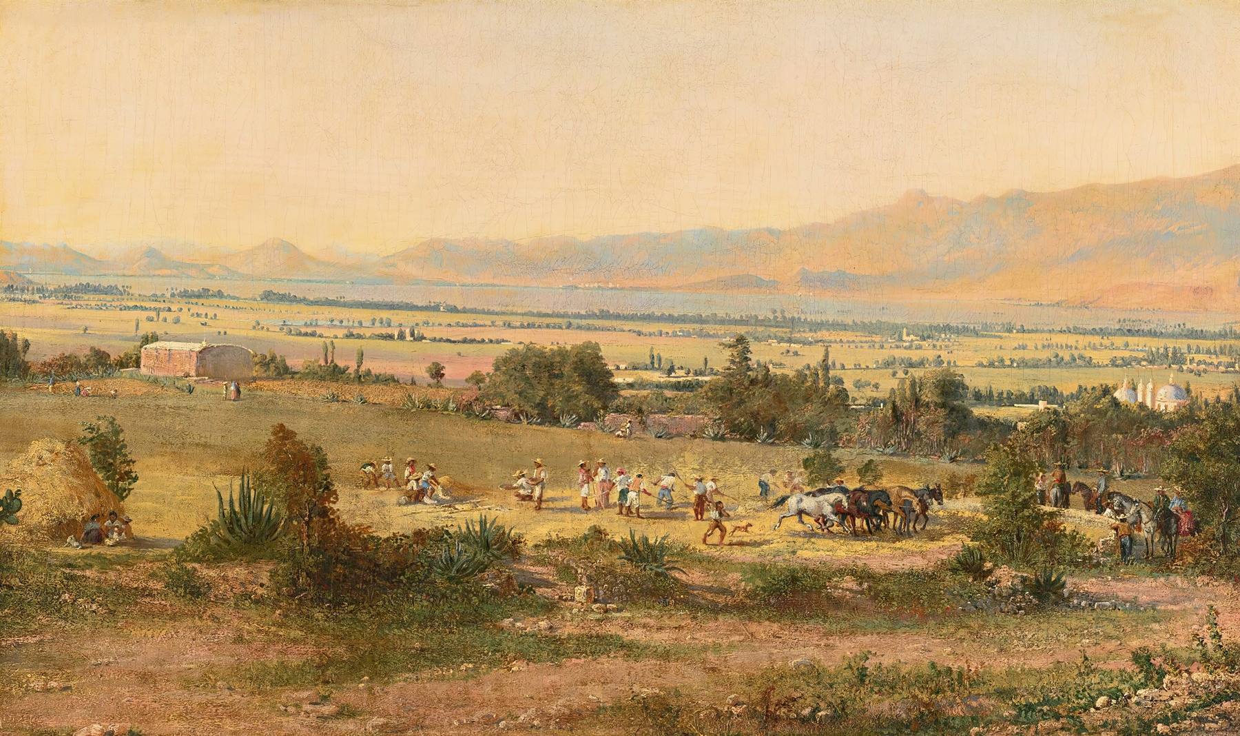 Oil painting by Conrad Wise Chapman featuring mountains and a lake.