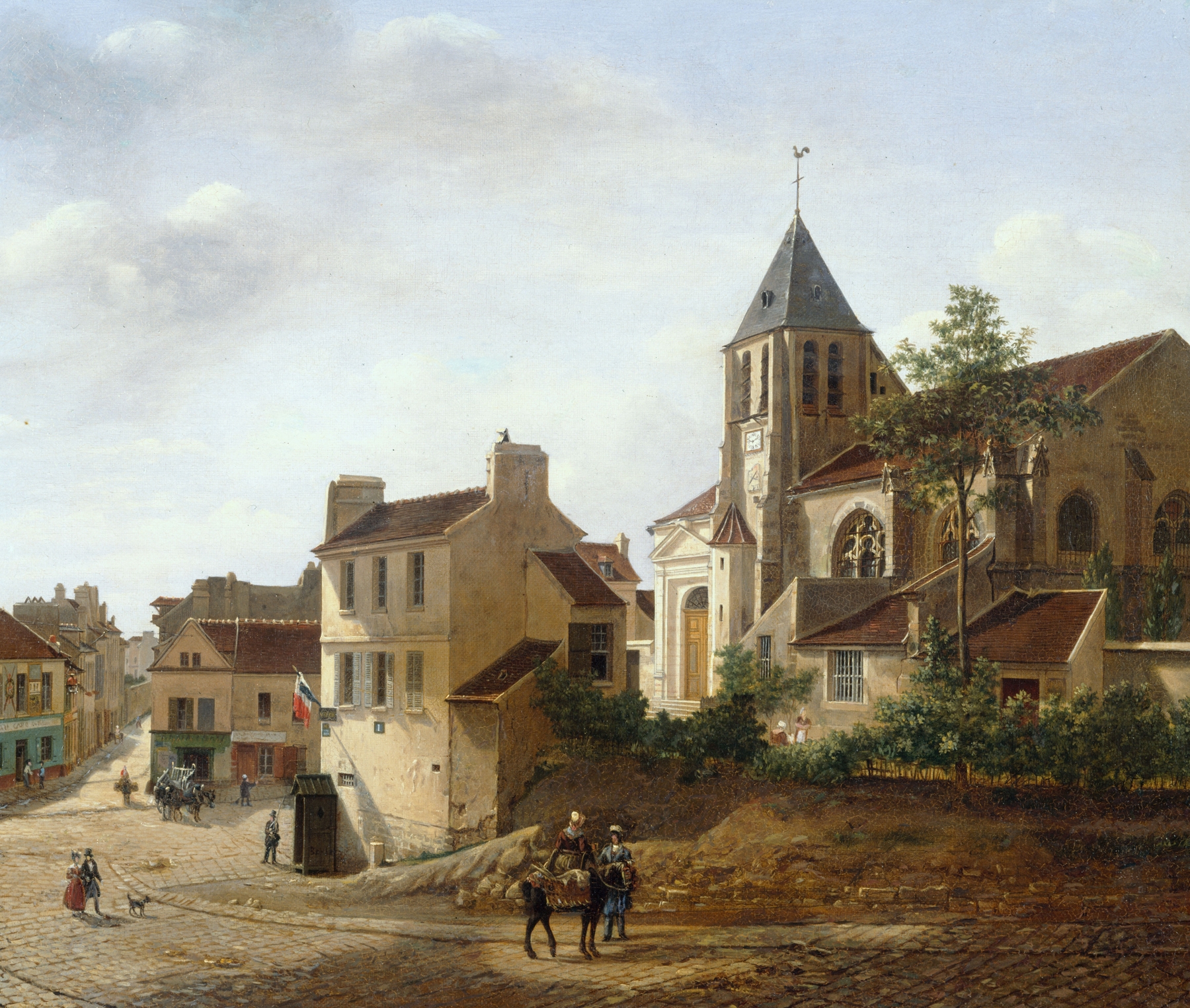 Vue de l’église Saint-Germain-de-Charonne, by Etienne Bouhot, public domain