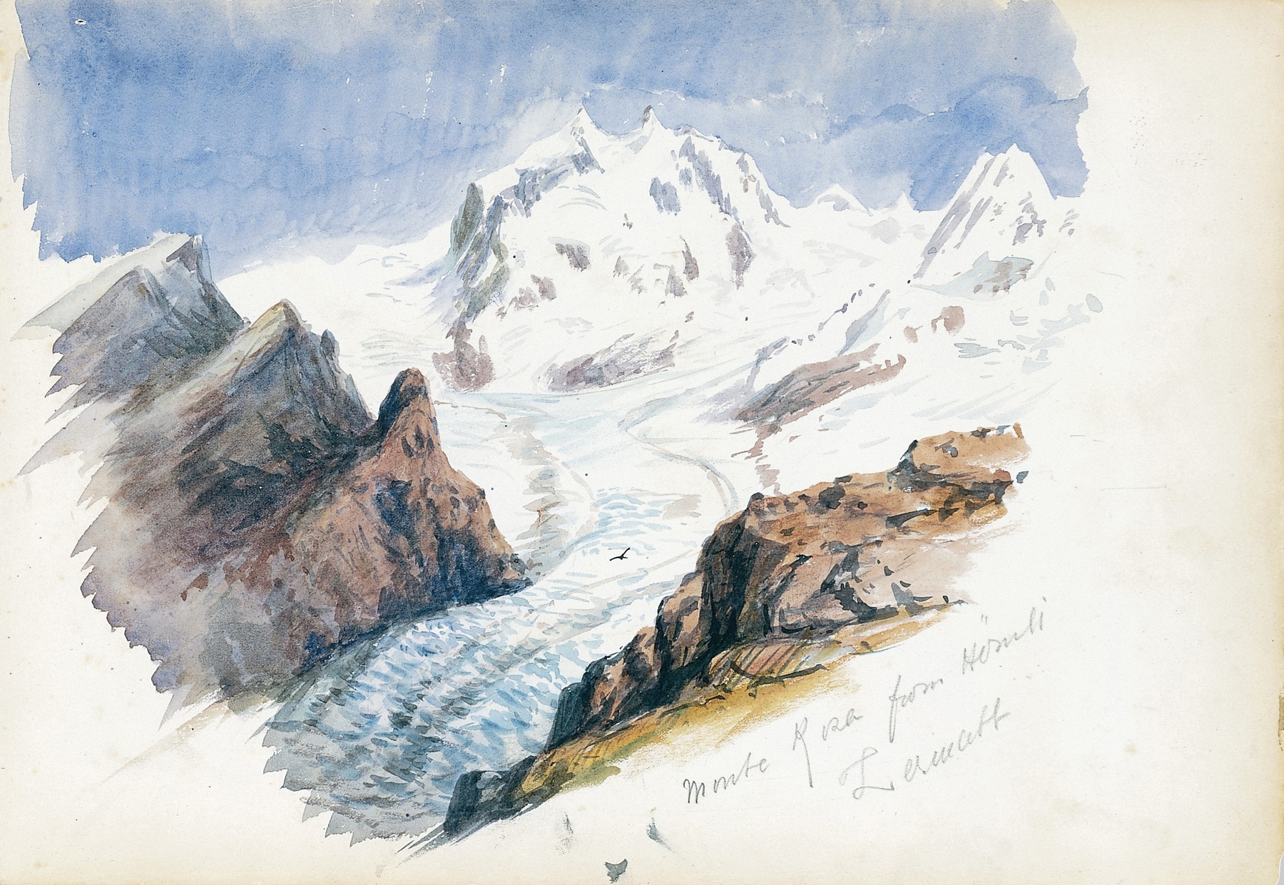 Monte Rosa from Hornli, Zermatt, by John Singer Sargent, public domain