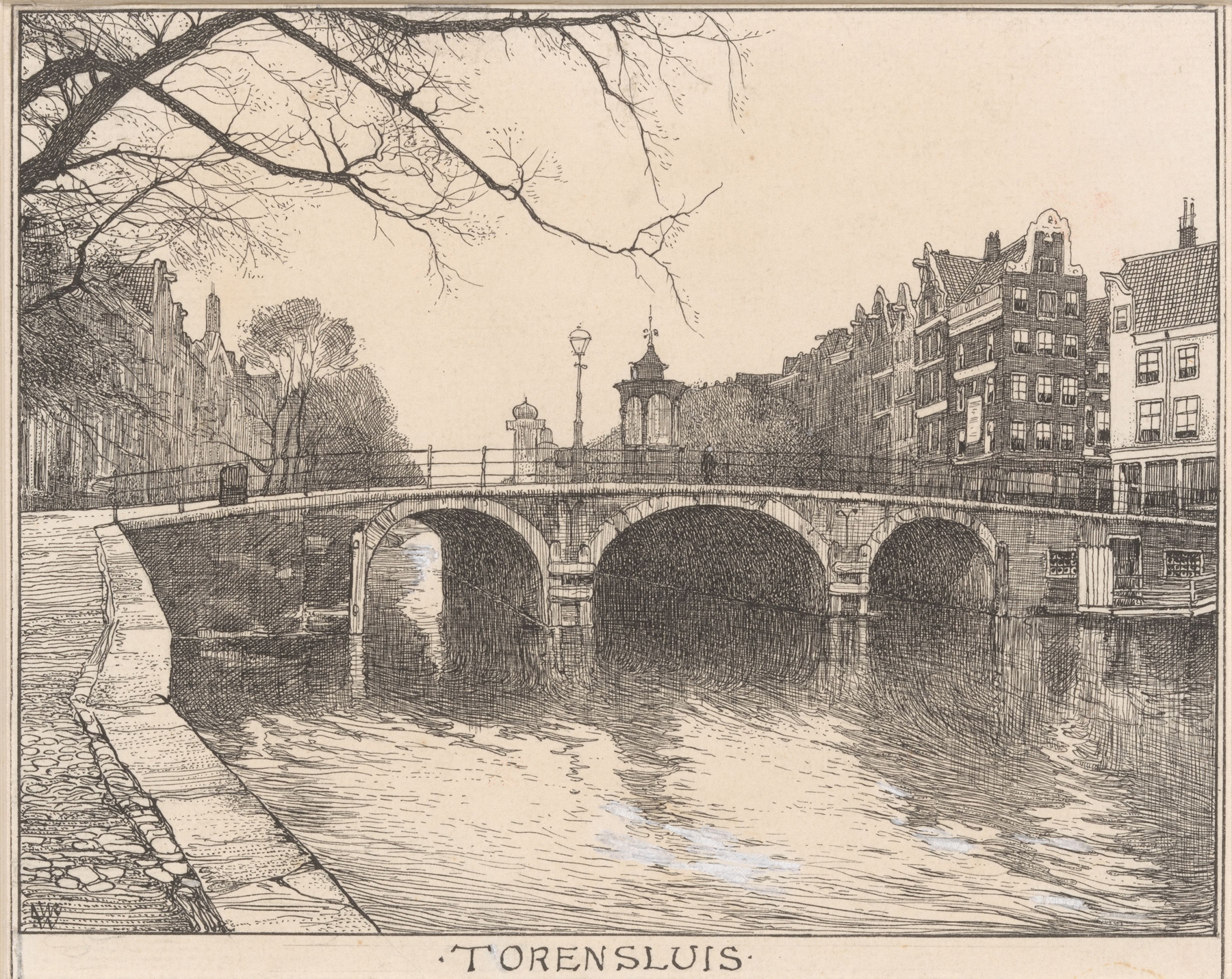Torensluis te Amsterdam, by Willem Wenckebach, public domain