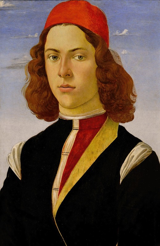 A portrait of a young man by Sandro Botticelli.
