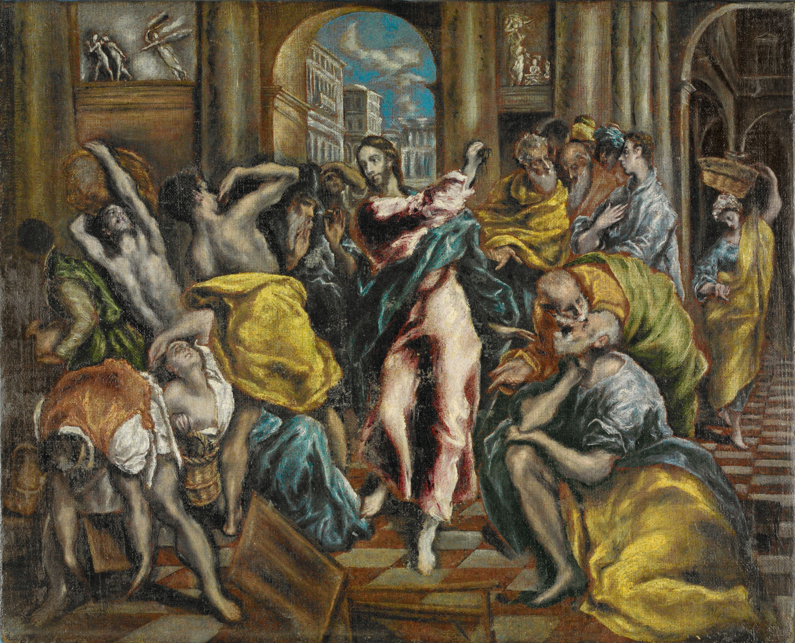 Christ Driving the Money Changers from the Temple, by El Greco, public domain