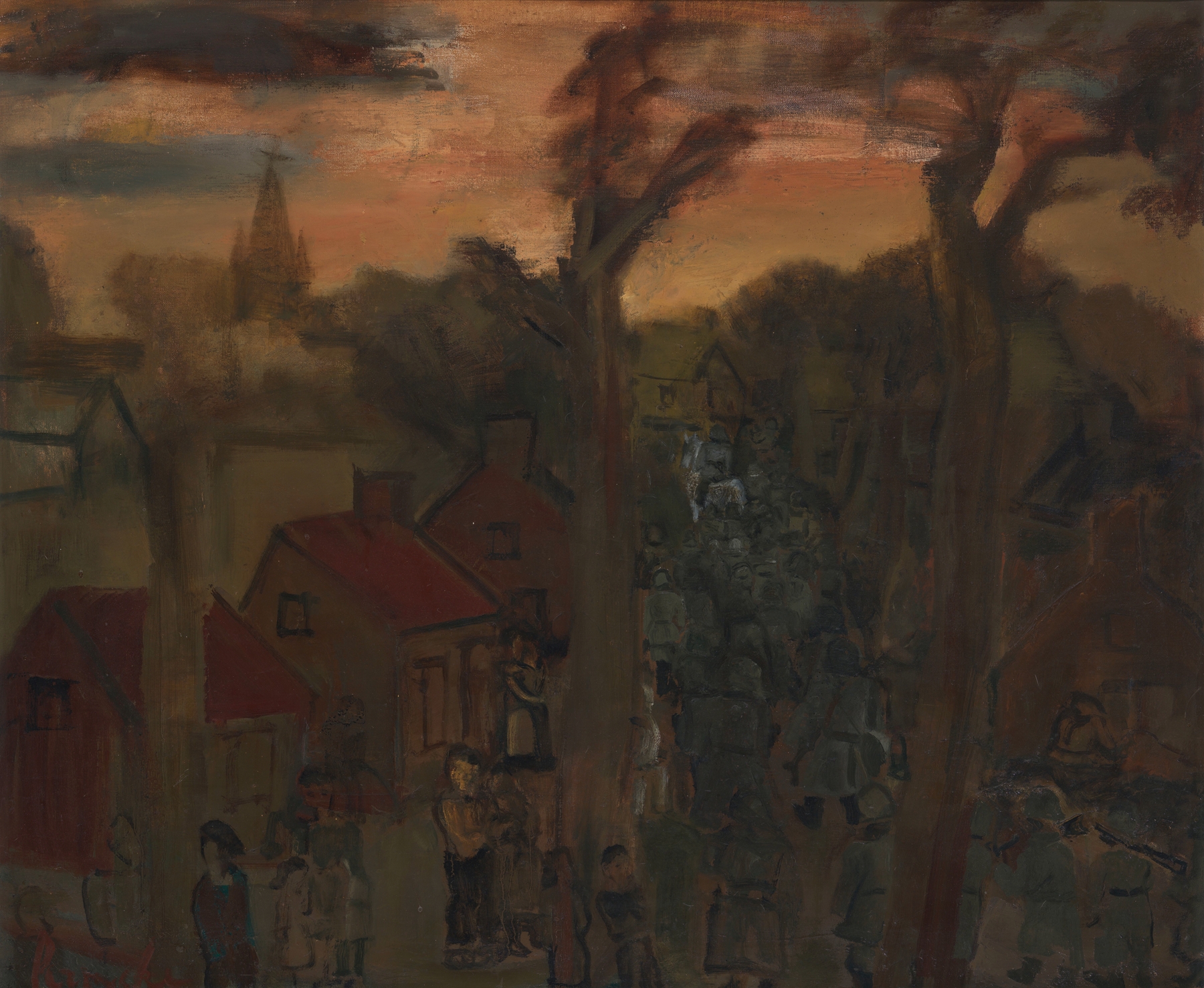 Jabbeke in 1940, by Constant Permeke, public domain