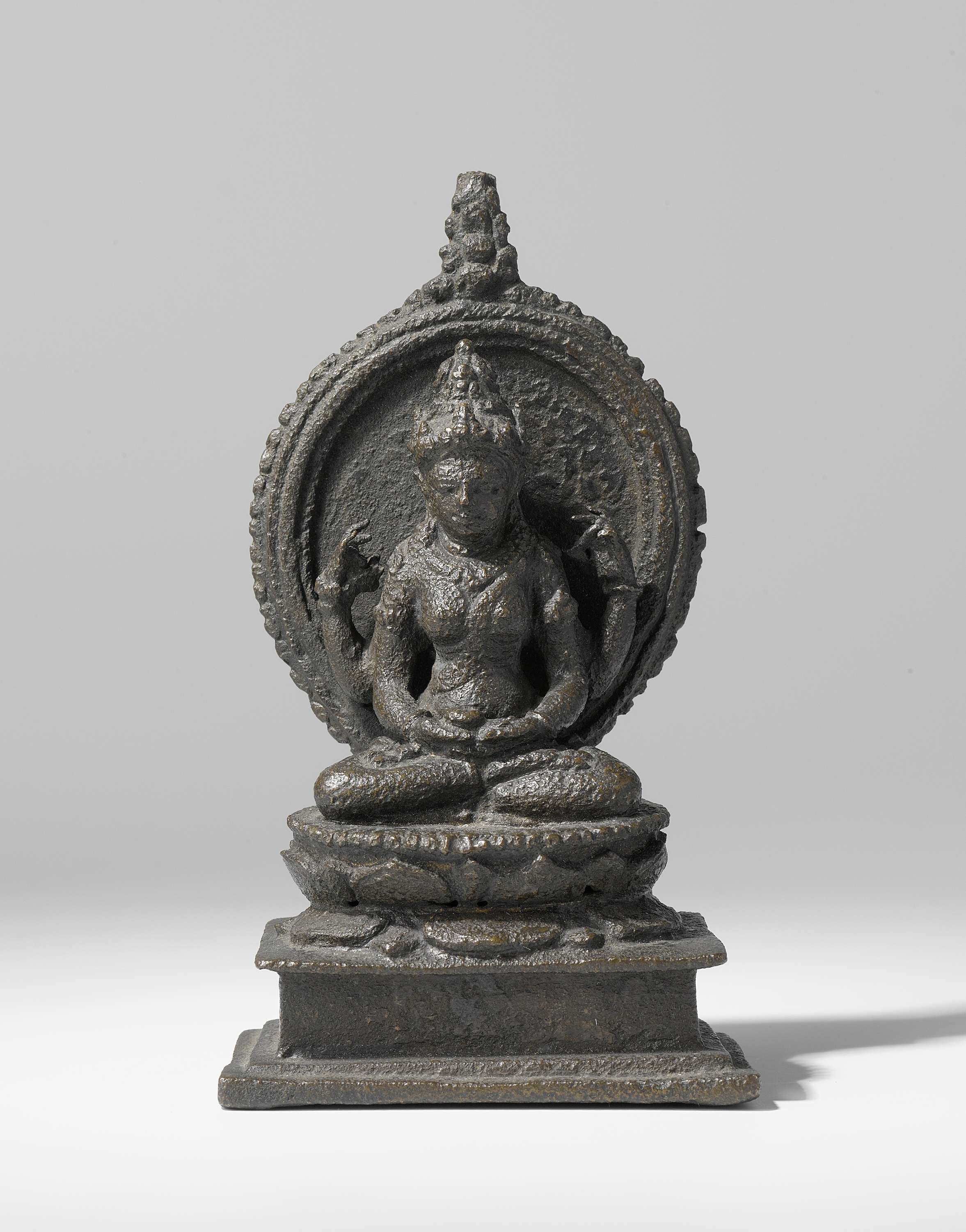 Bronze sculpture of Chunda, the goddess of wisdom, by an unknown artist