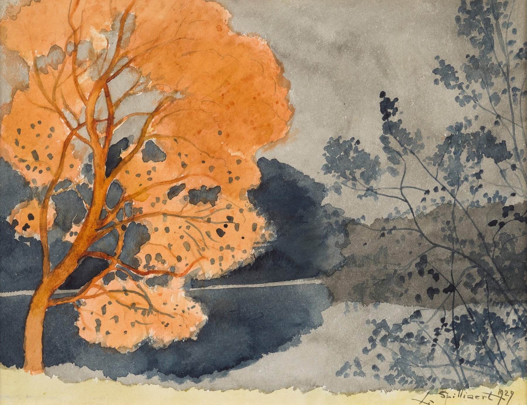 Etang en automne, by Léon Spilliaert, public domain