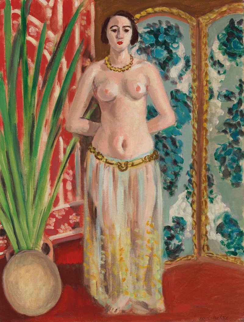 Henri Matisse's 'Odalisque, mains dans le dos' features a reclining figure in vibrant colors.
