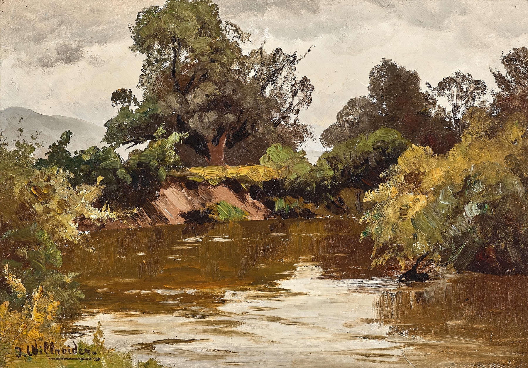 River landscape by Josef Willroider, medium unknown