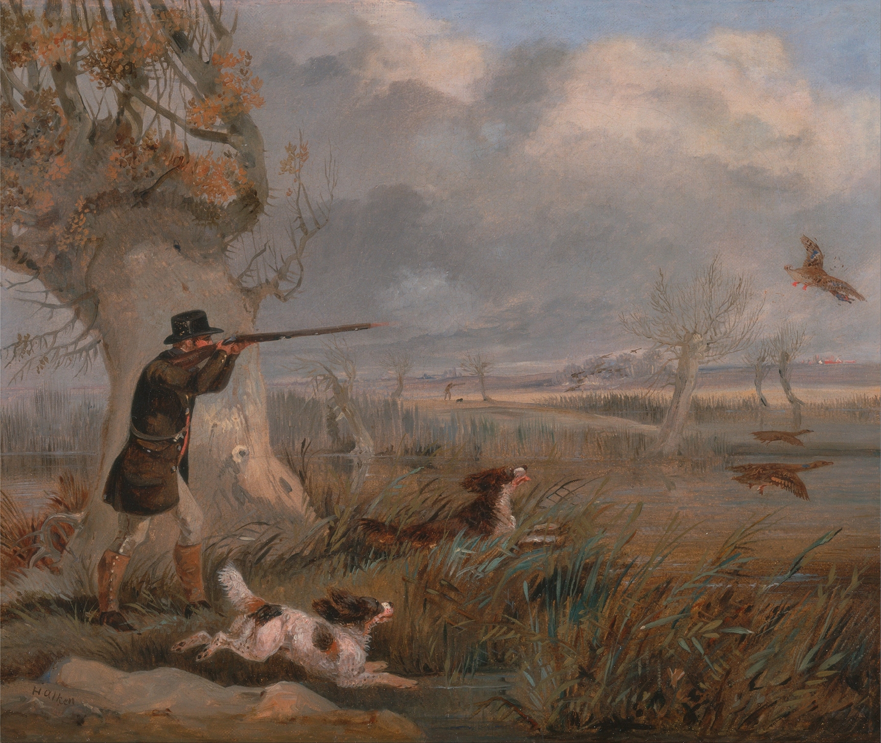 Duck Shooting, by Henry Thomas Alken, public domain