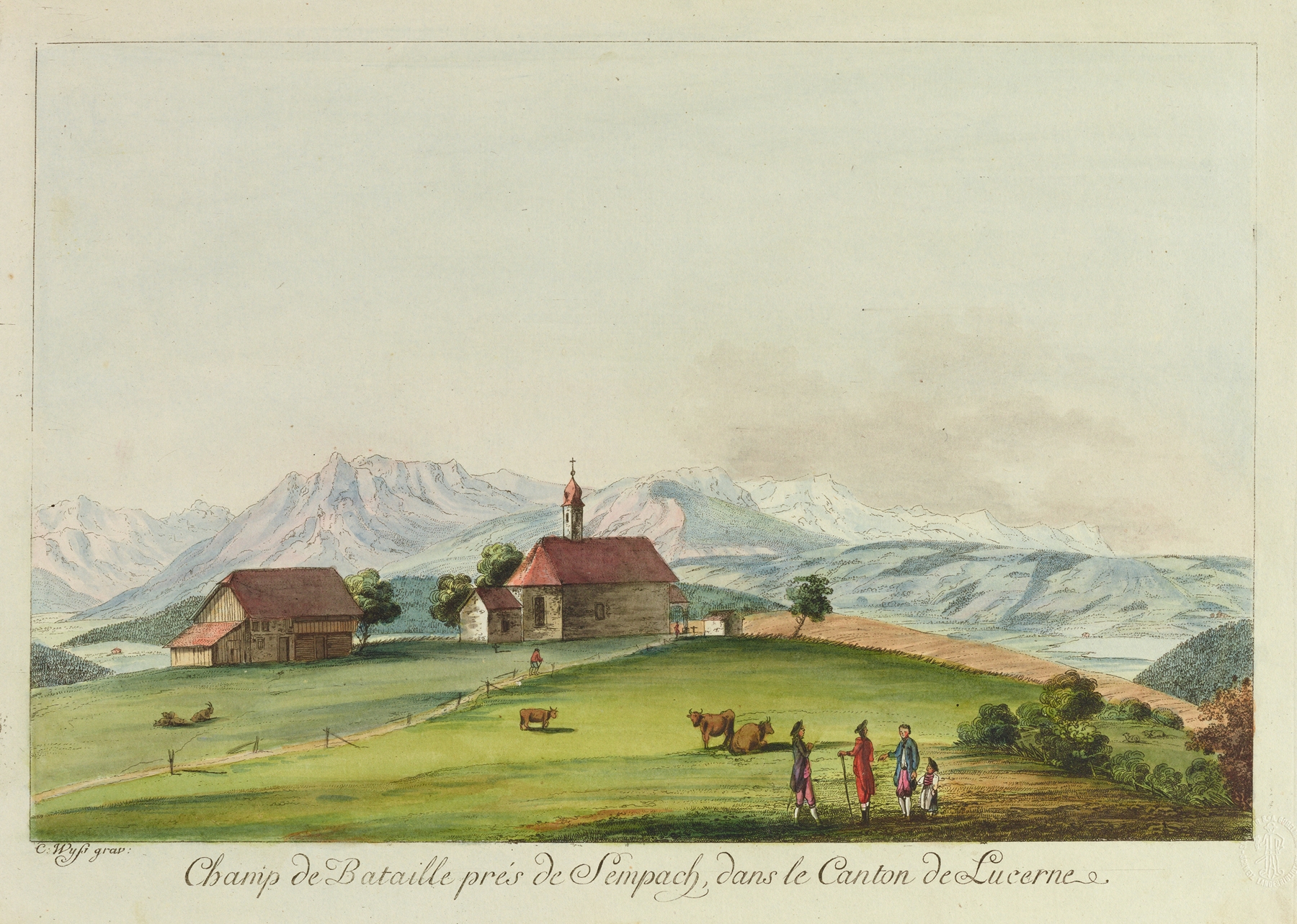 Landscape depicting a battlefield with muted colors by Caspar Leontius Wyss