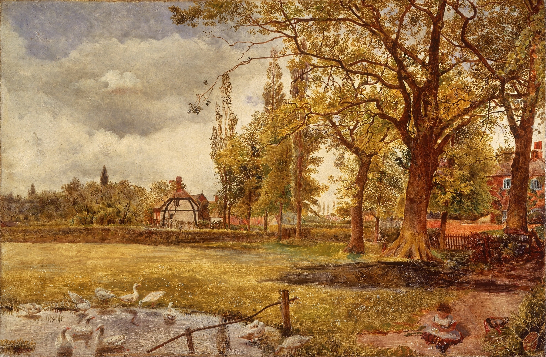 Landscape by William Davis, depicting hills and wildflowers in soft amber light.