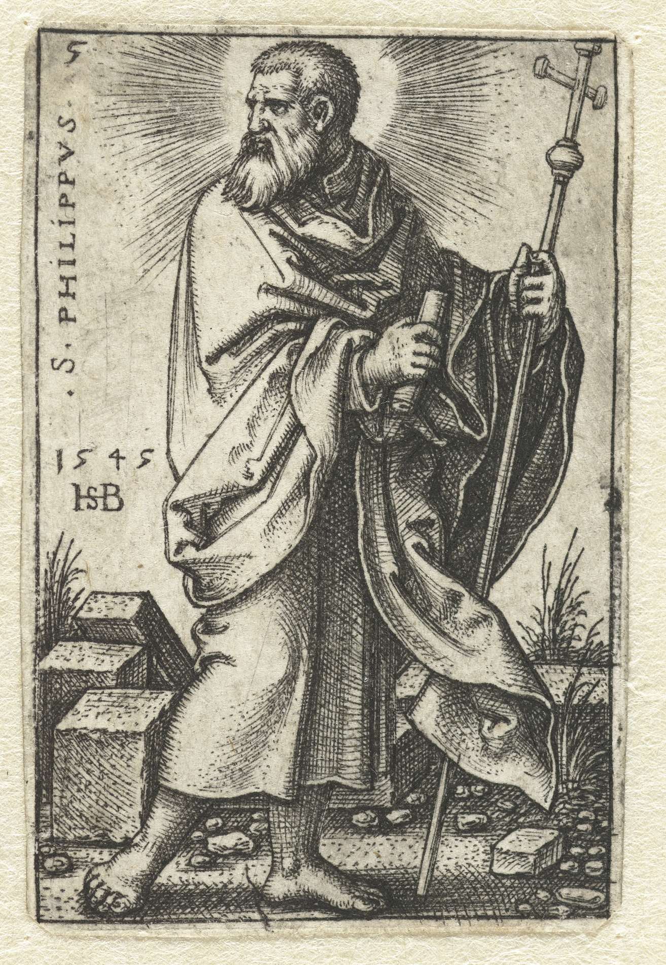 Engraving of Philippus by Hans Sebald Beham, showcasing intricate details and expression.