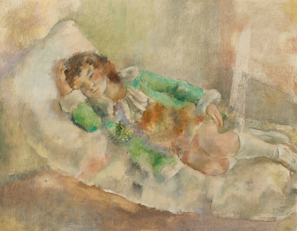 A portrait of a young actress by Jules Pascin.
