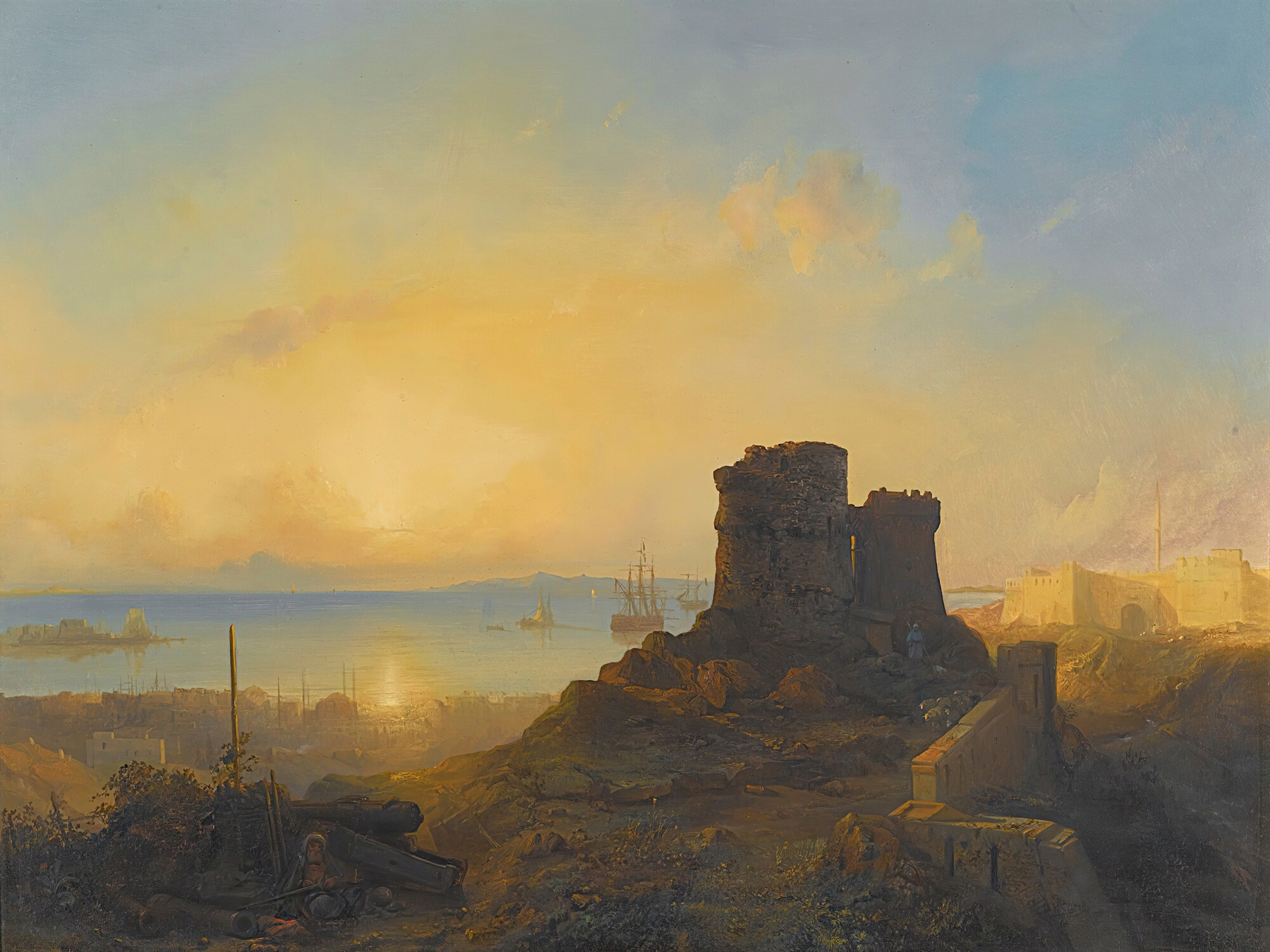 Crusader Castle On The Ottoman Coast, by Jacob Jacobs, public domain
