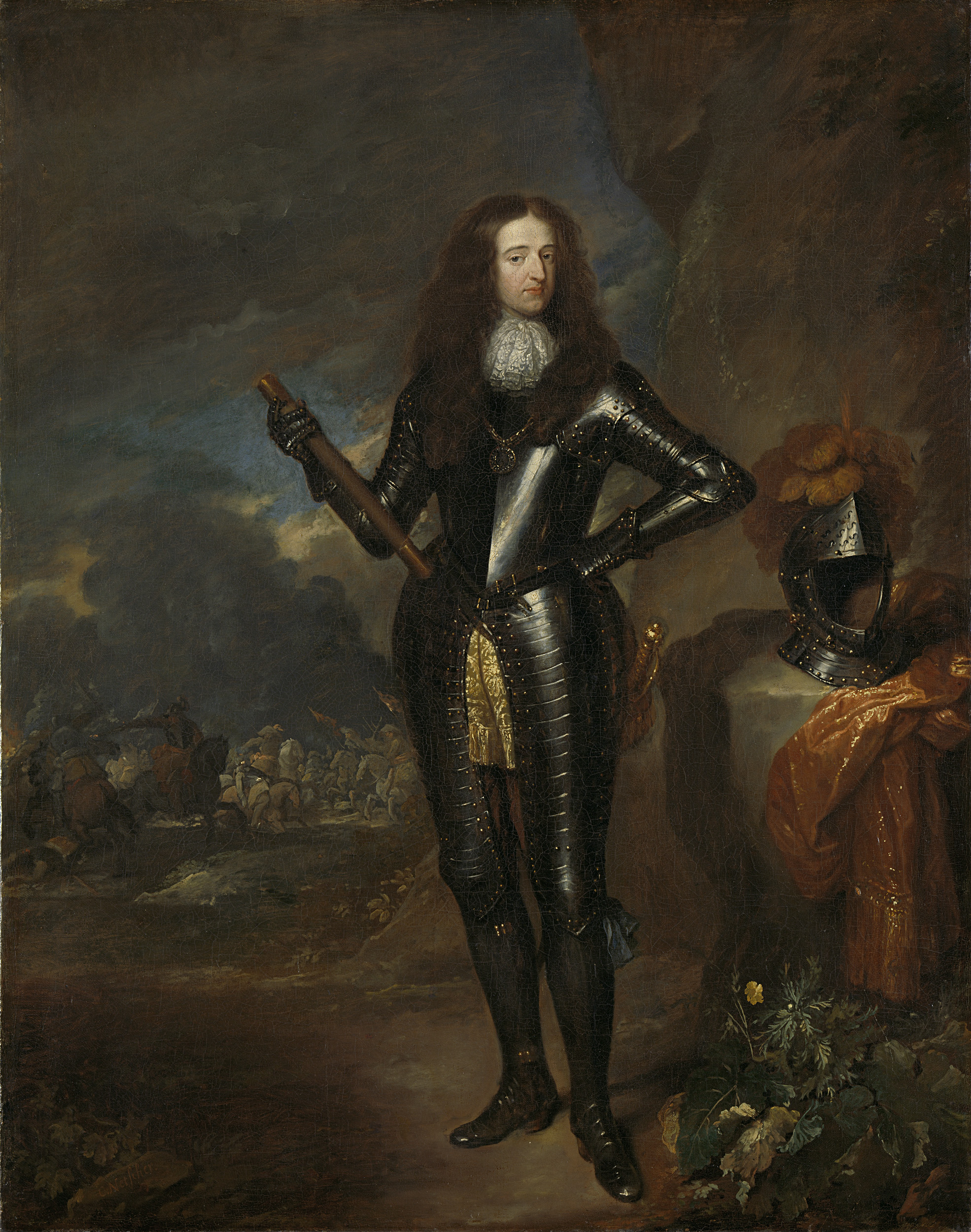 Portrait of William III, Prince of Orange and Stadholder, by Caspar Netscher, public domain