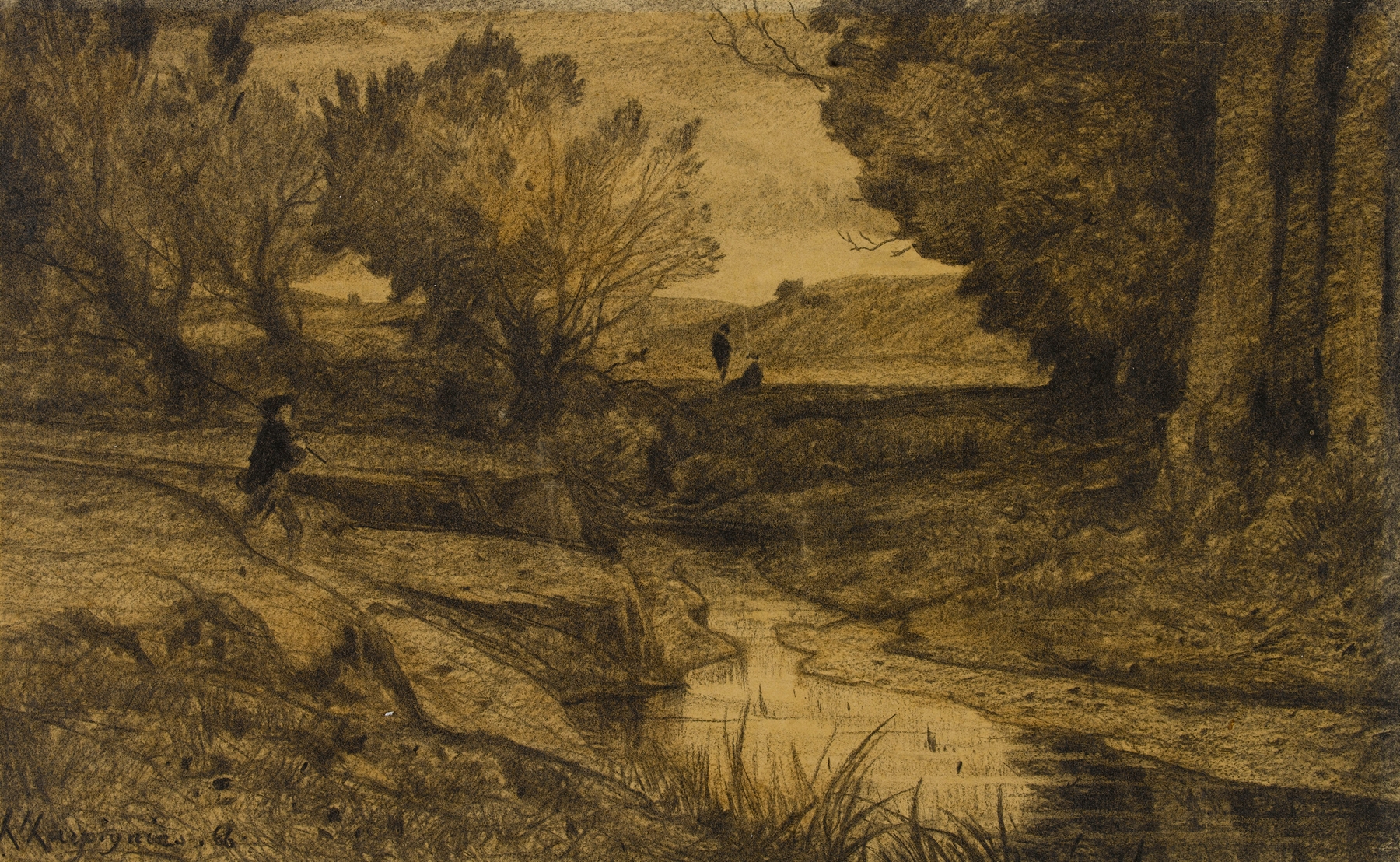 Paysage, by Henri-Joseph Harpignies, public domain