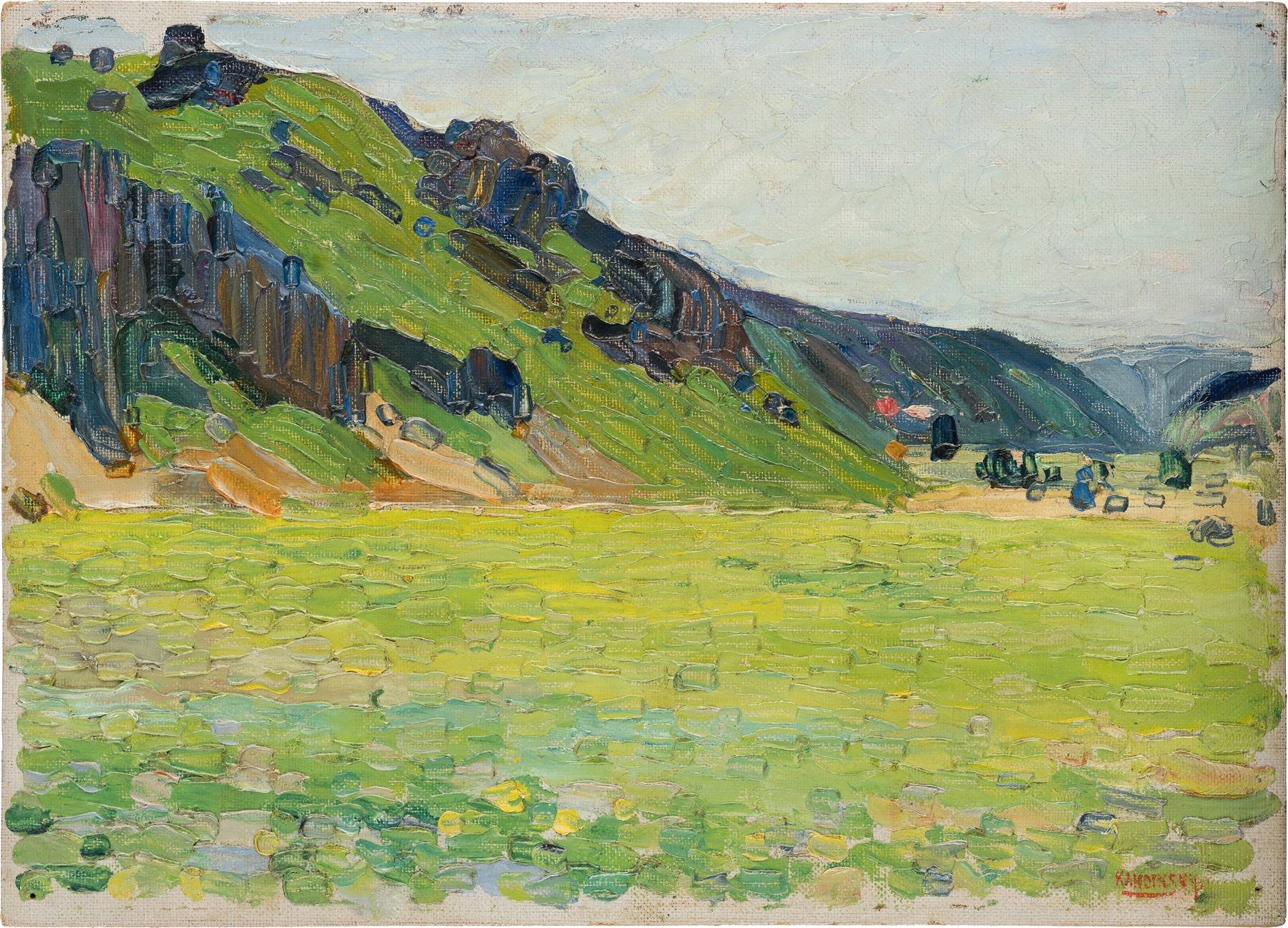 Kallmünz—Light-Green Mountains, by Wassily Kandinsky, public domain