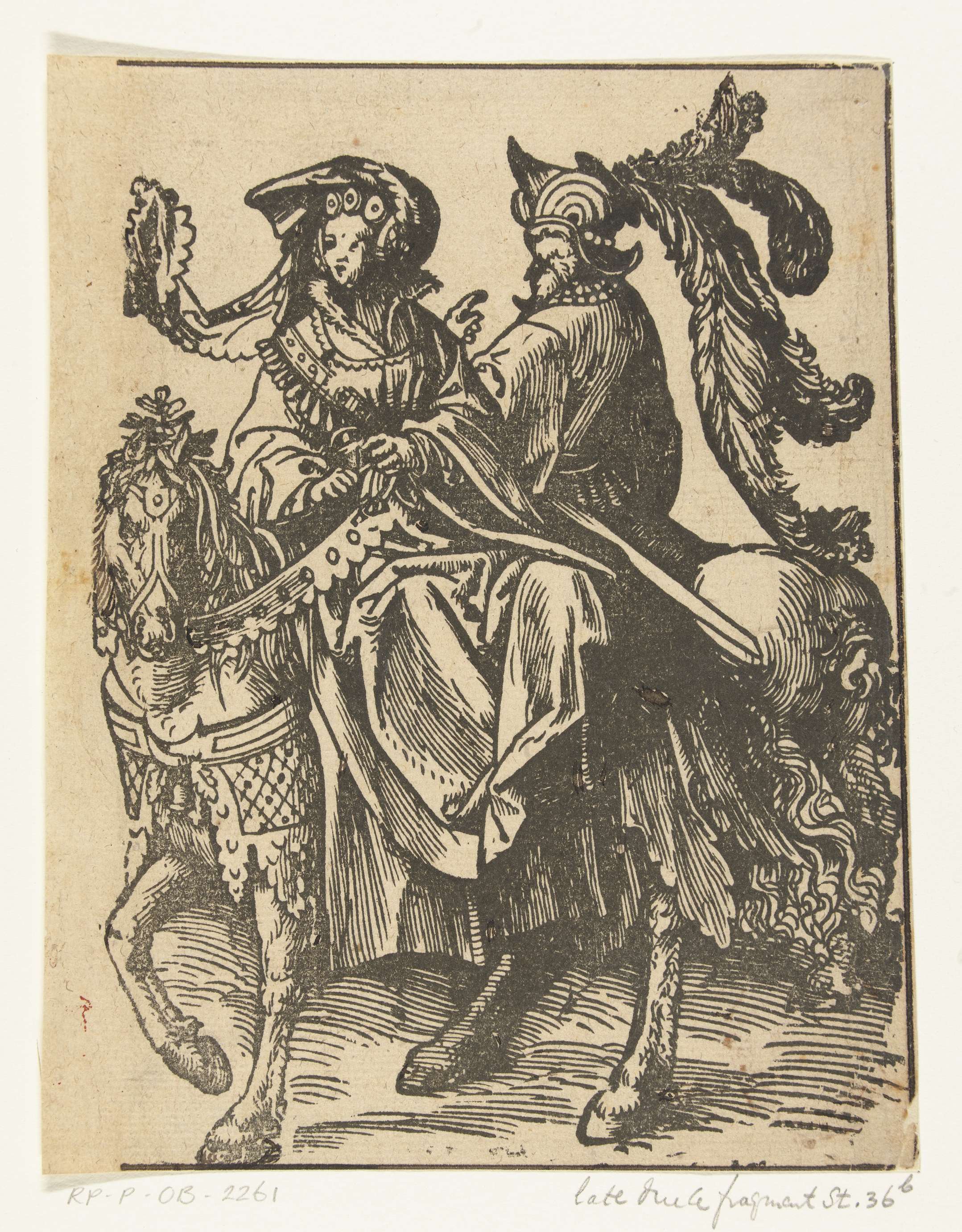 Portrait of Gertruida van Saksen and Robrecht I de Fries, paper by Jacob Cornelisz van Oostsanen