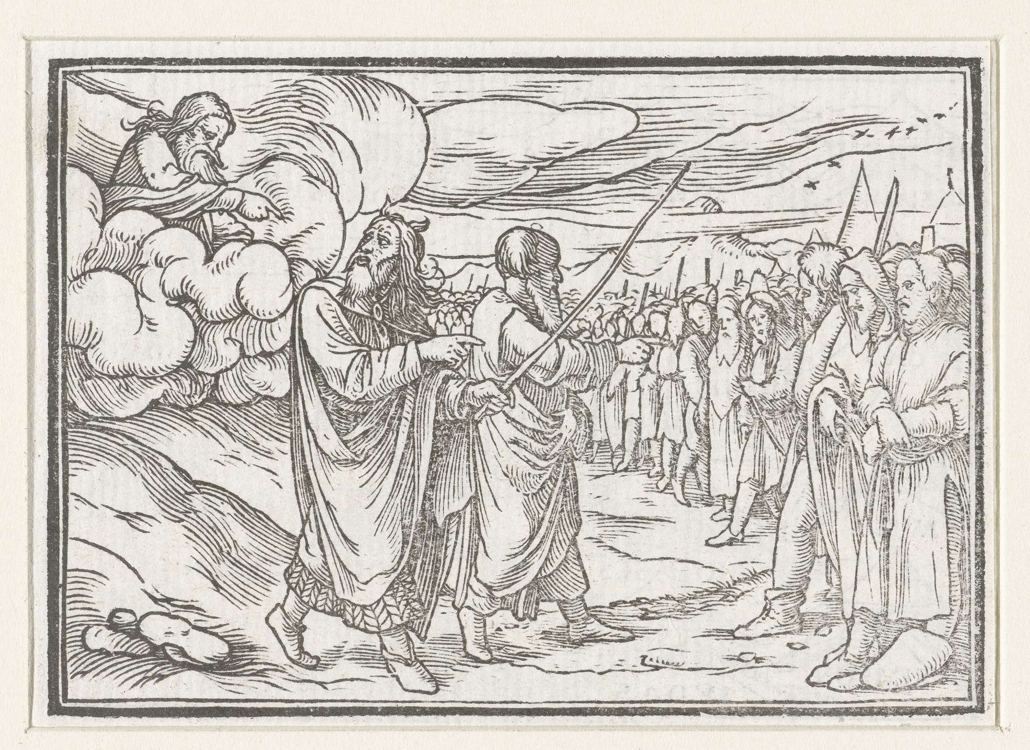 Moses and Aaron counting the Israelites, paper by Hans Holbein (II)