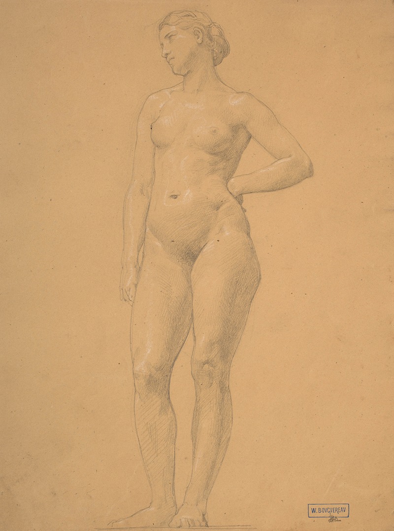 Study of female nude by William Bouguereau