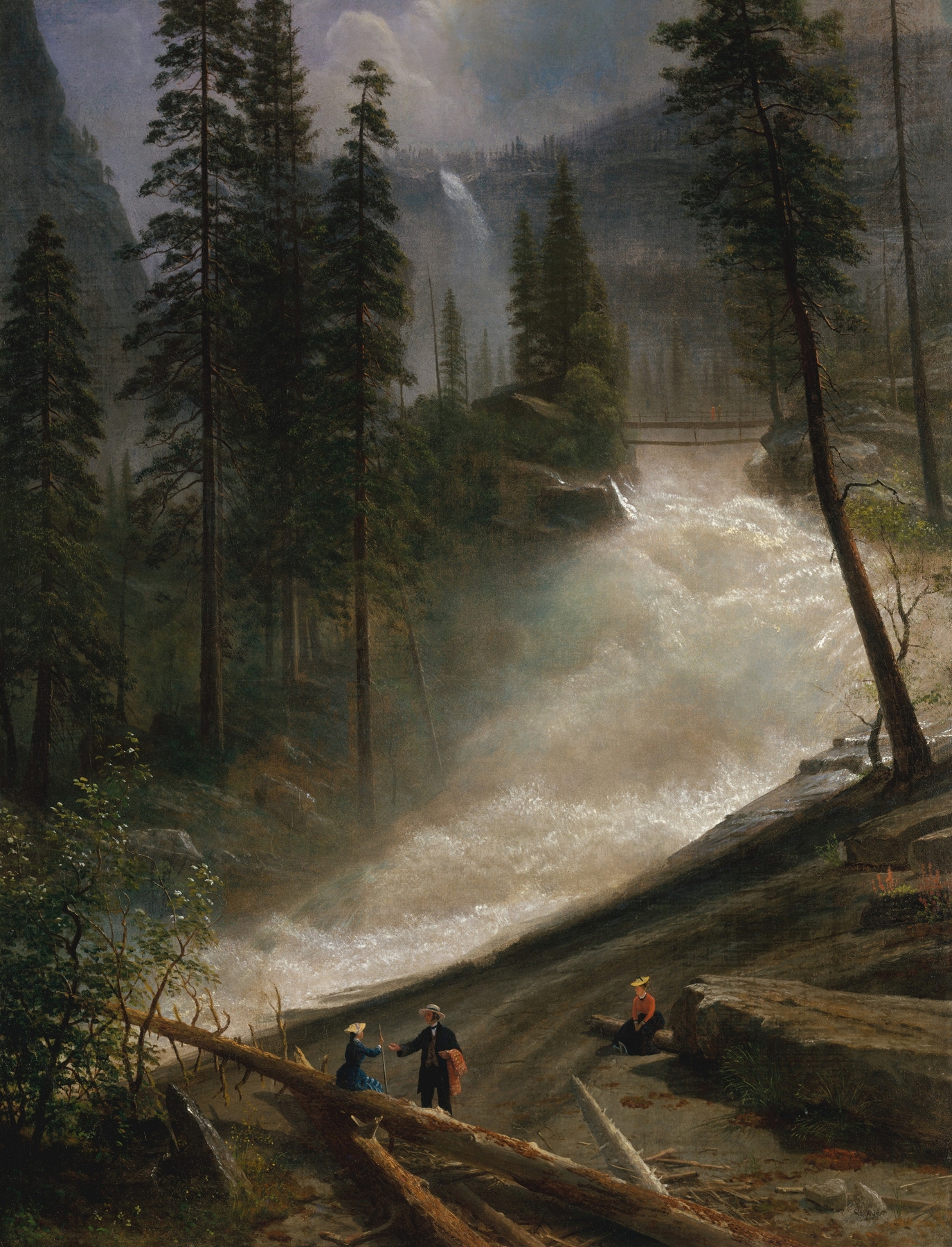 Nevada Falls, Yosemite, by Albert Bierstadt, public domain