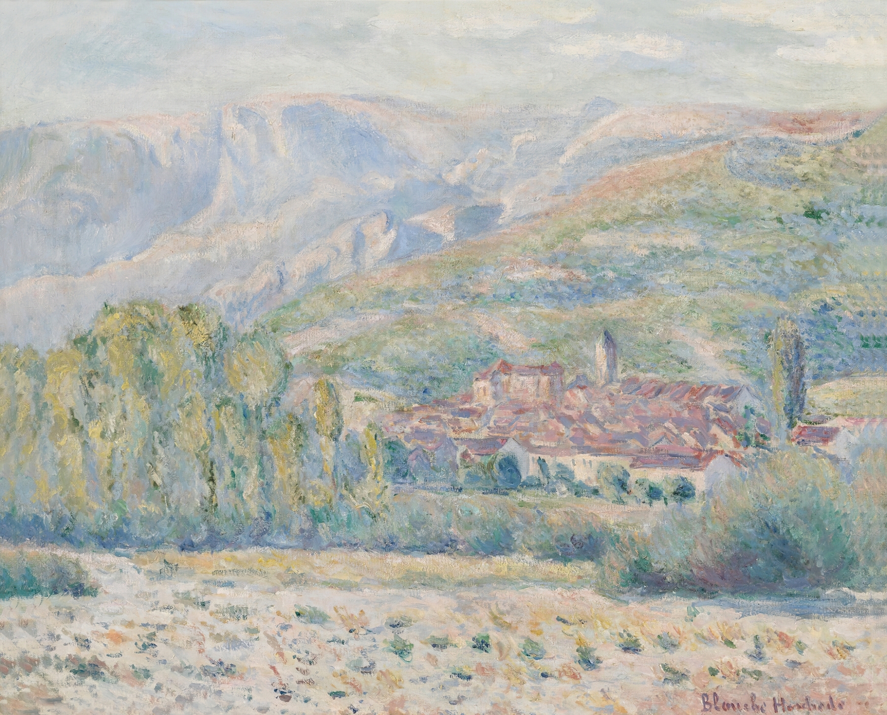 Village de Poujal-sur-Orb, by Blanche Hoschedé-Monet, public domain