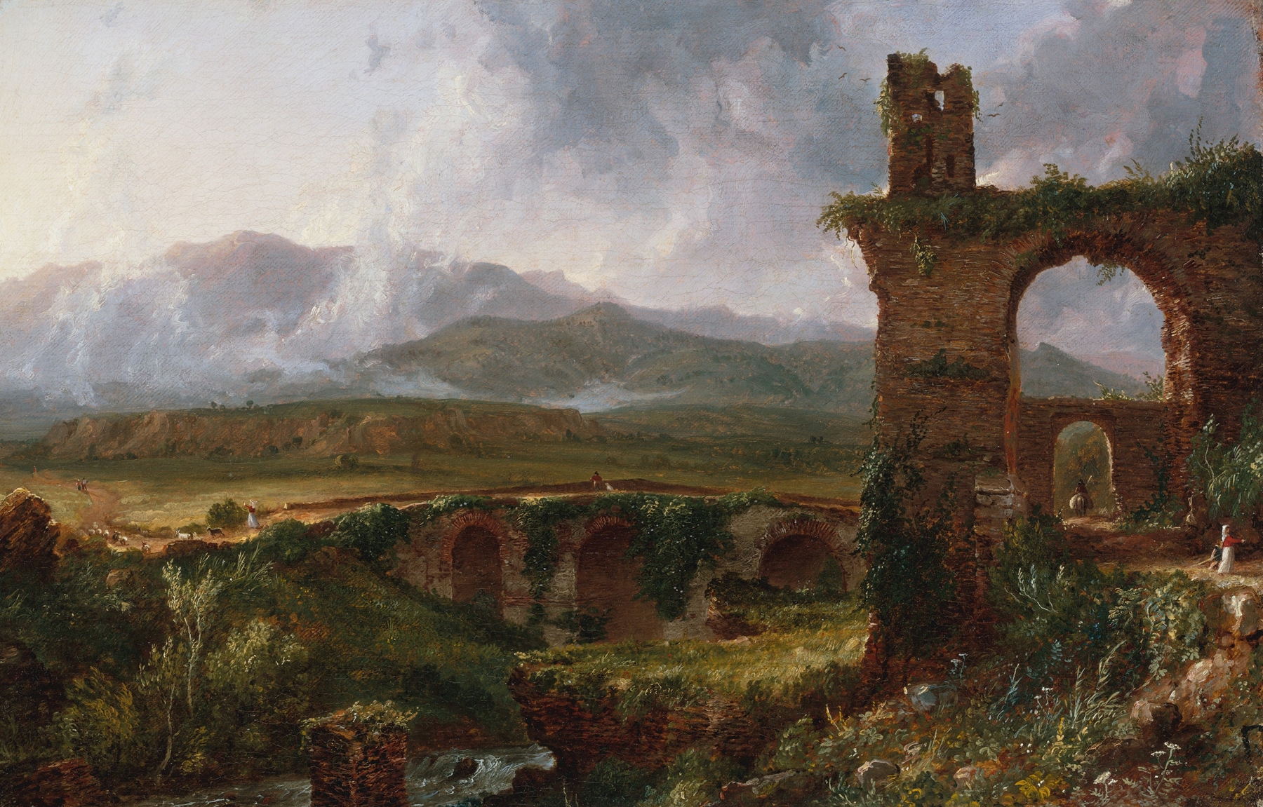 A View near Tivoli (Morning), by Thomas Cole, public domain